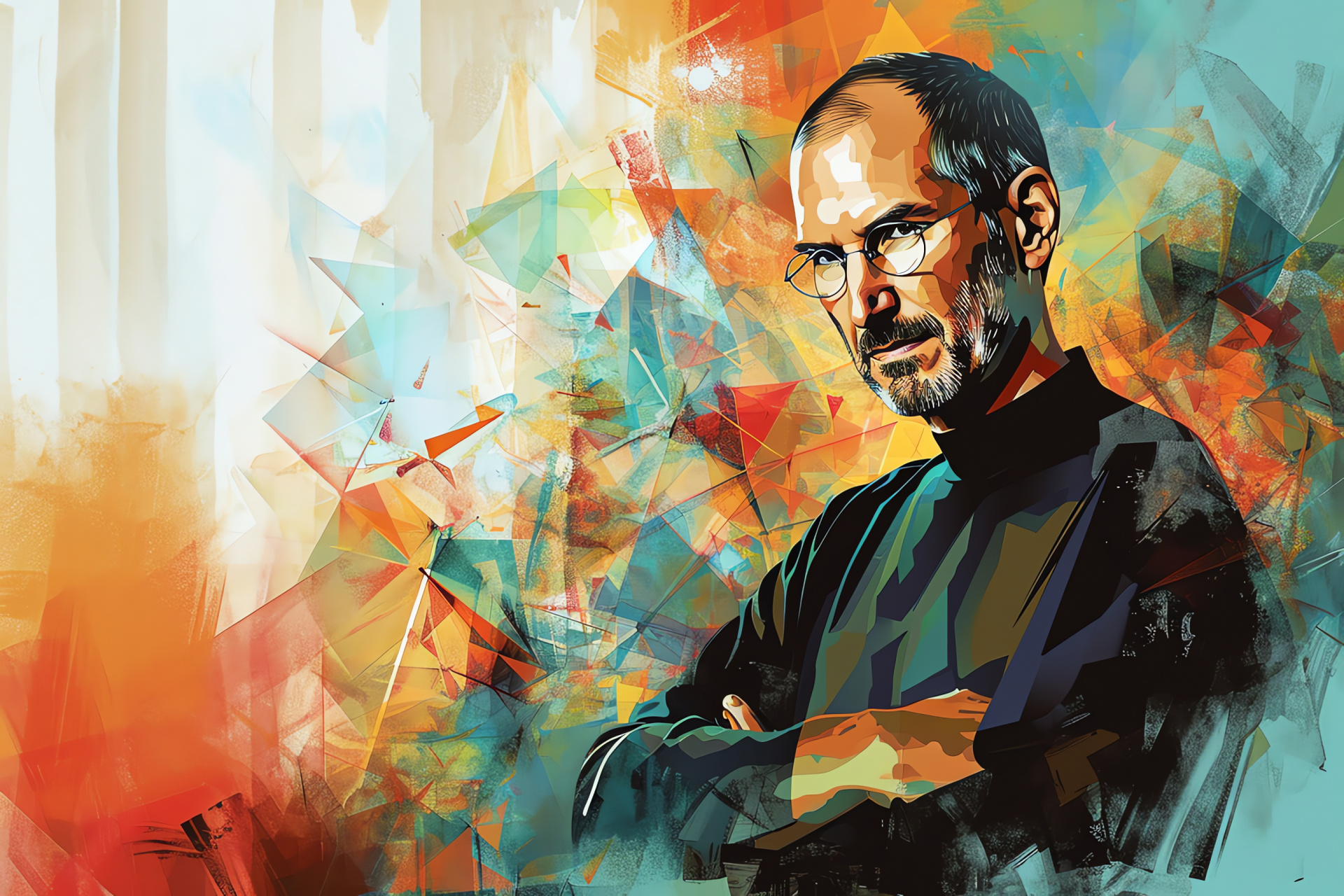 Charismatic Steve Jobs, Disruptive tech leader, Apple product reveal, Creativity and computing, Steve's vision, HD Desktop Wallpaper