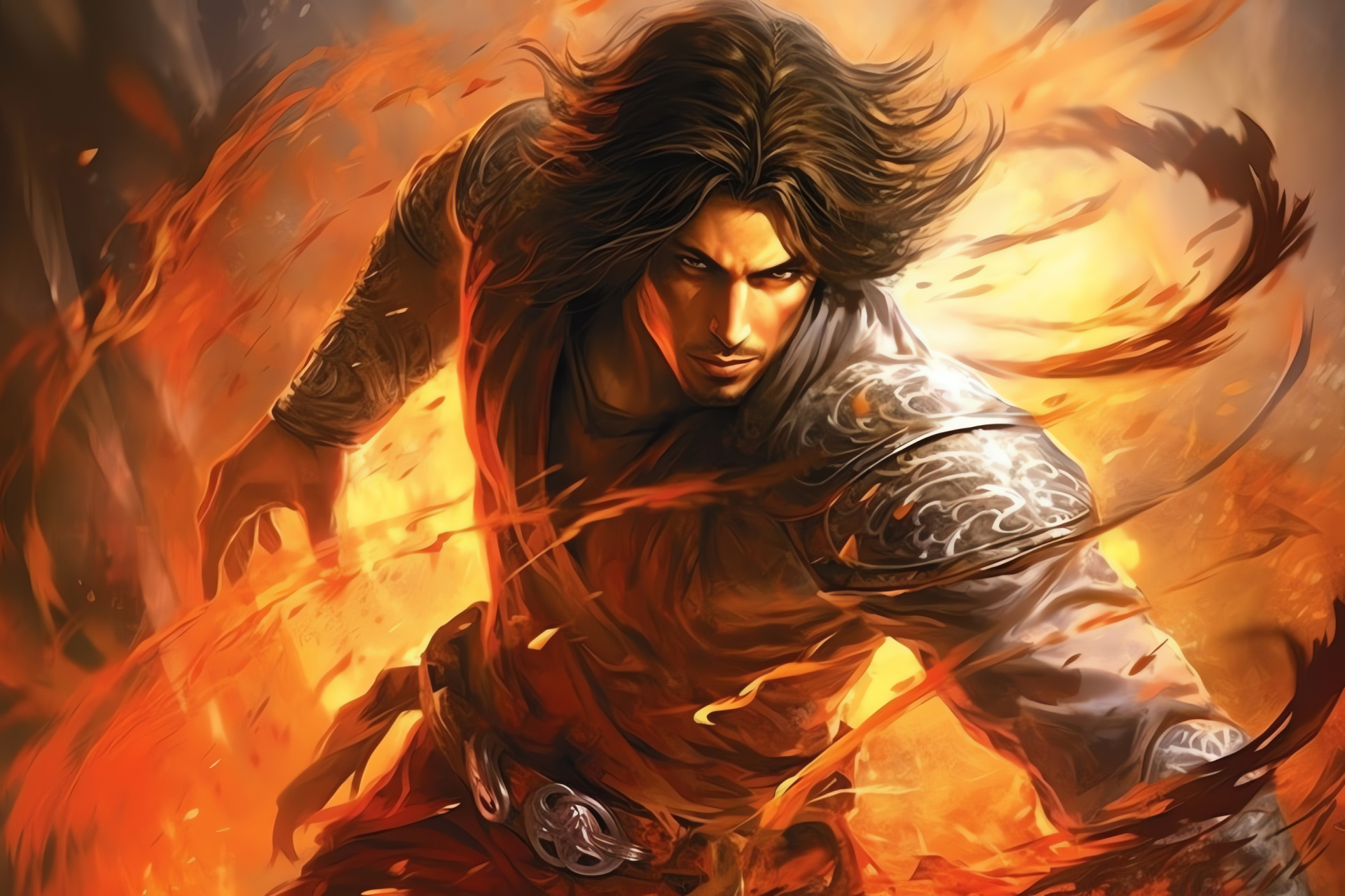 Prince of Persia Warrior Within, Fantasy adventure game, Ubisoft entertainment, Action-packed platformer, Sands of Time universe, HD Desktop Image