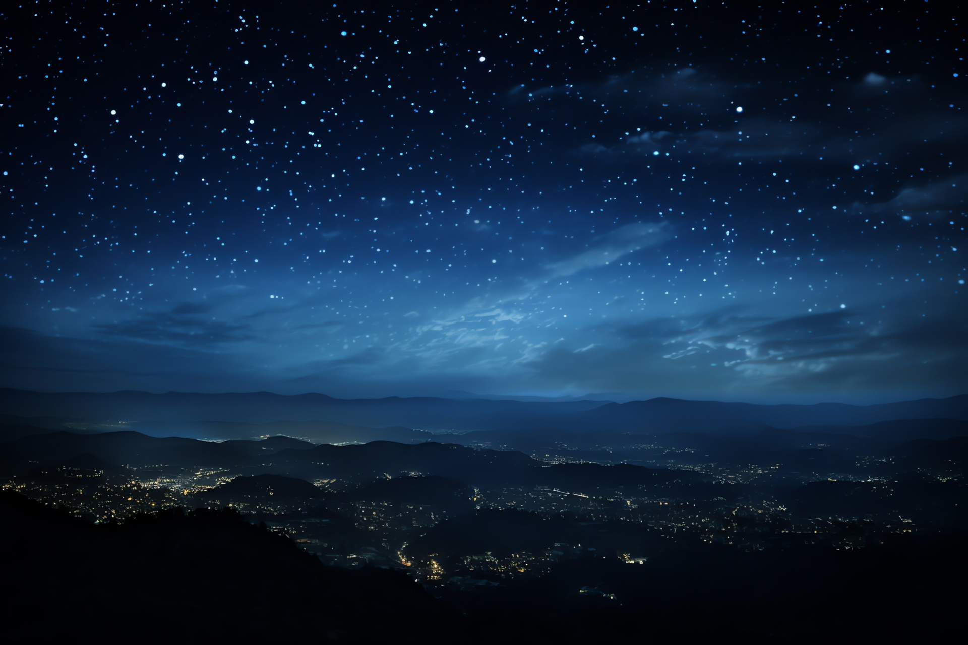 Astral twilight, Celestial stars, Nighttime sky, Universe shadows, Celestial radiance, HD Desktop Image