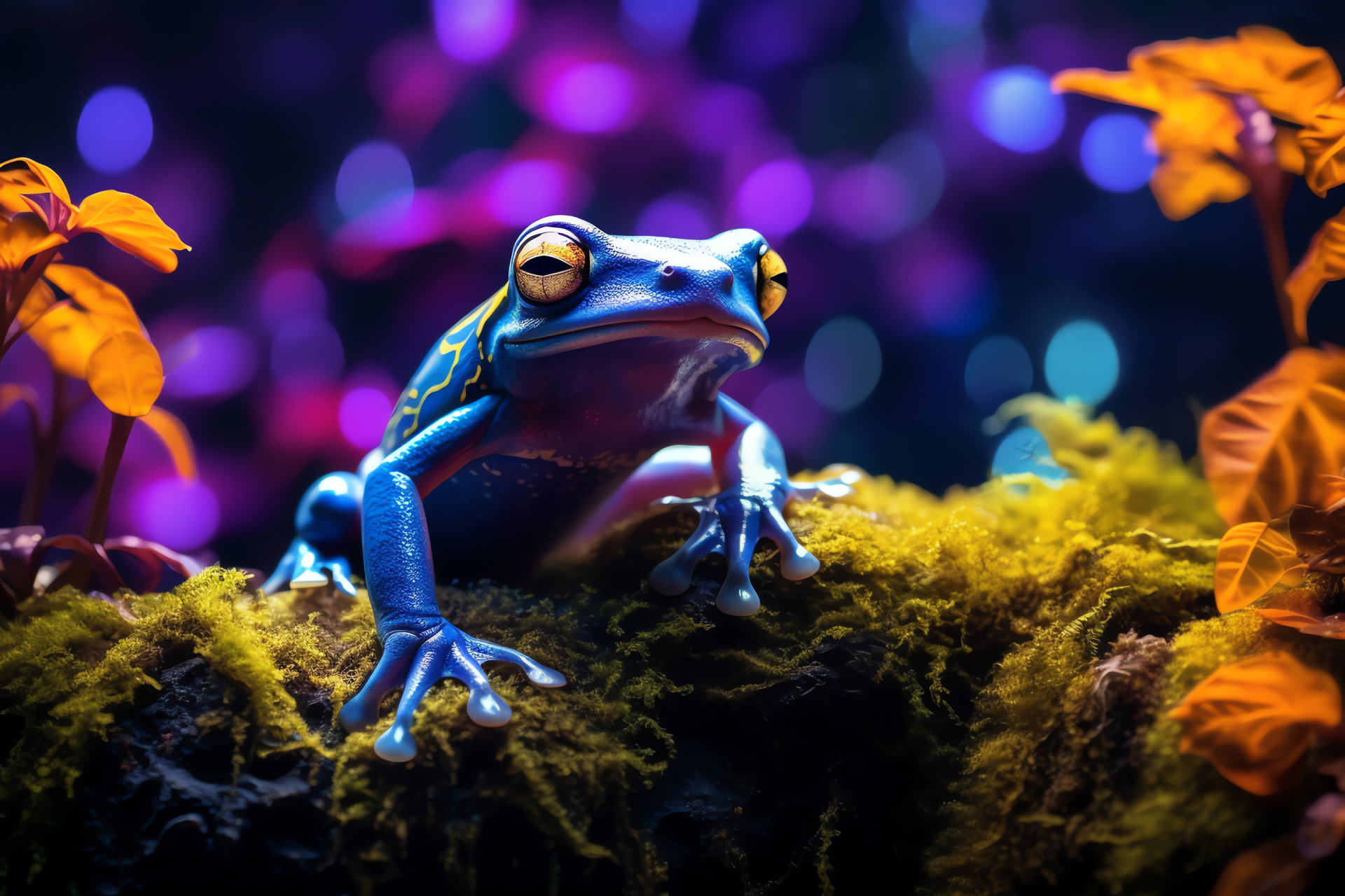 Luminescent Tree Frog, Amphibian species, Rainforest dwellers, Nocturnal animals, Species preservation, HD Desktop Wallpaper