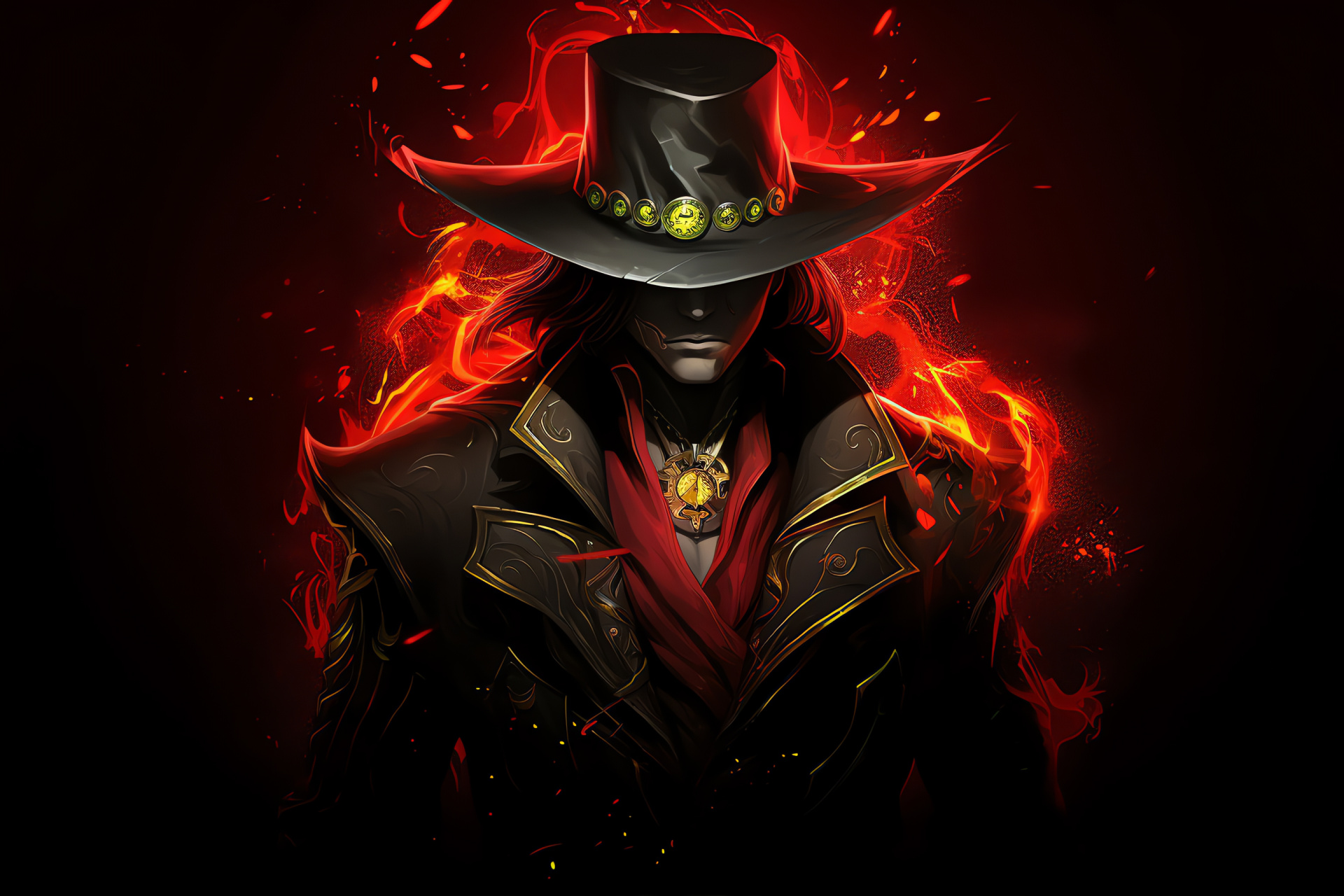 League champion Twisted Fate, piercing green eyes, flamboyant ensembles, cardmanship, LoL avatar, HD Desktop Wallpaper