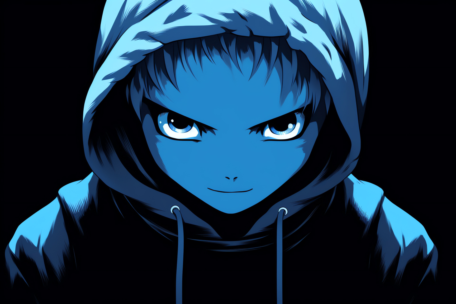 Undertale Sans, Pixel art, Cyan-eyed comic, Ebony backdrop simplicity, Grinning expression, HD Desktop Wallpaper