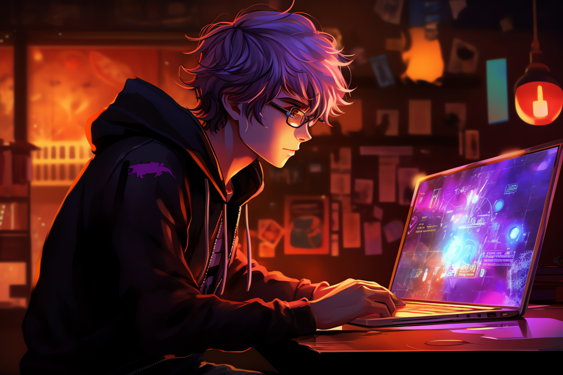 Mystic Messenger futuristic, MC digital universe, Interactive gaming, Virtual apartment, Sci-fi aesthetics, HD Desktop Wallpaper