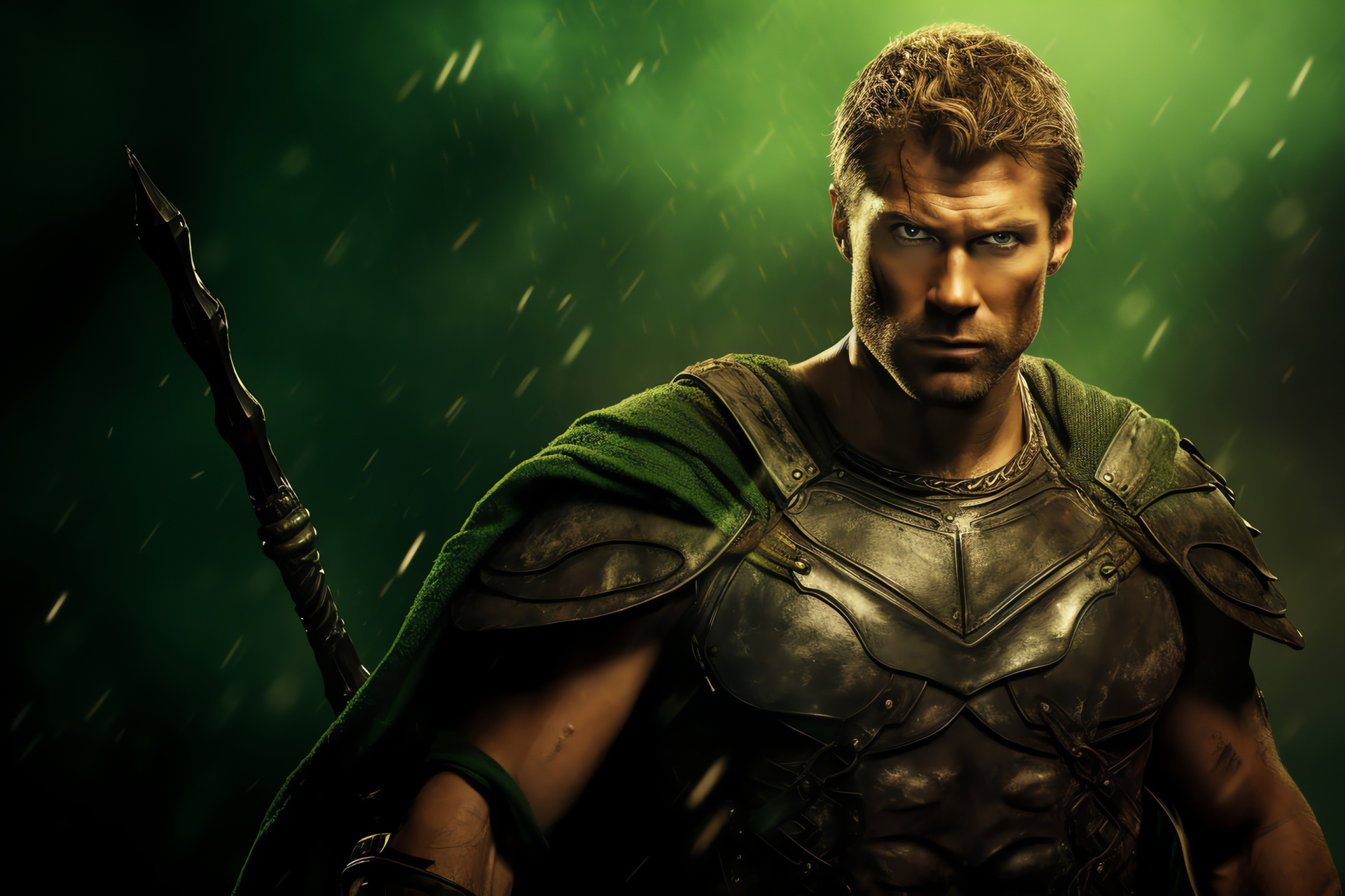 Liam McIntyre, Thracian gladiator, Ancient Rome, Historical series protagonist, Sword-bearing actor, HD Desktop Image