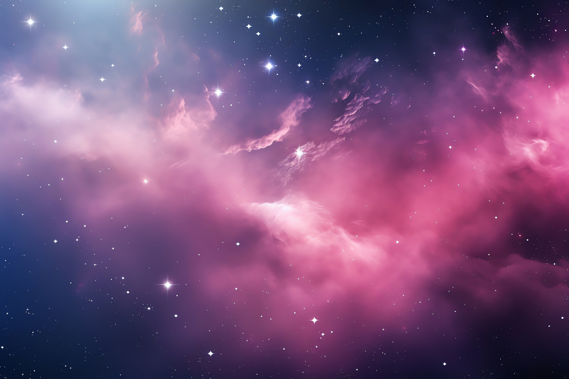 Pink Galaxy, Panoramic universe, Starry gaze, Celestial beauty, Galactic pink, HD Desktop Wallpaper