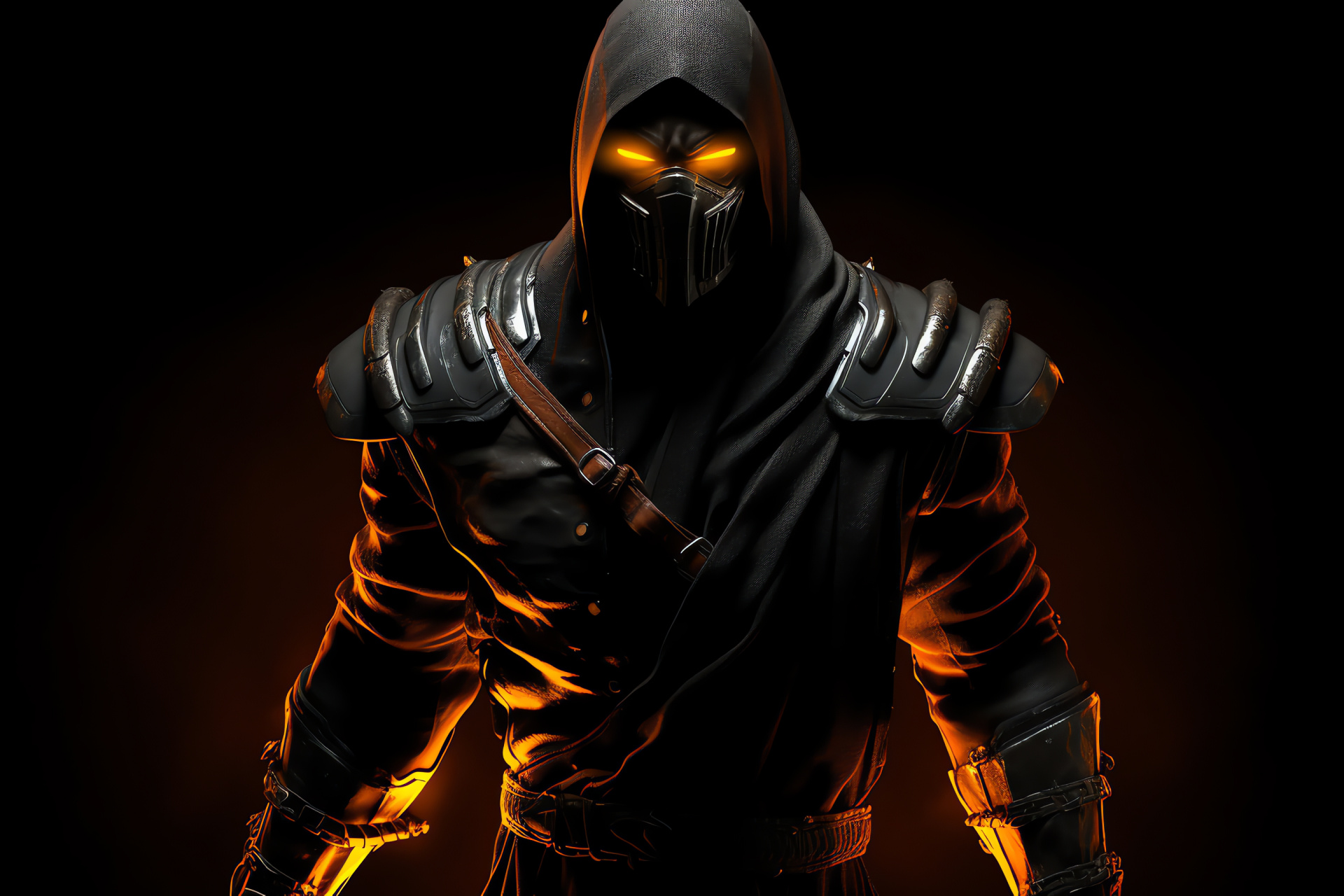 Mortal Kombat ninja, Videogame legend, Menacing gaze, Stealth combatant, Shadow powers, HD Desktop Wallpaper