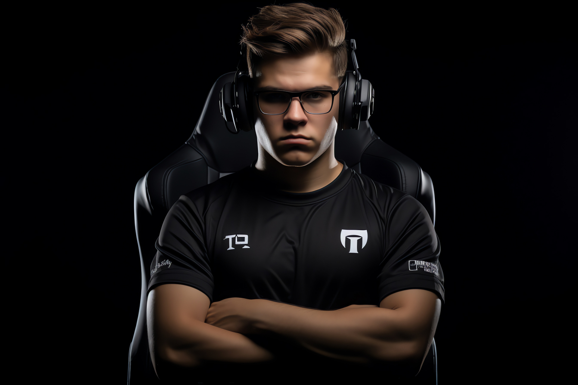 TSM pro gamer, Masterful plays, Monochrome aesthetic, eSports rigour, Gaming determination, HD Desktop Wallpaper