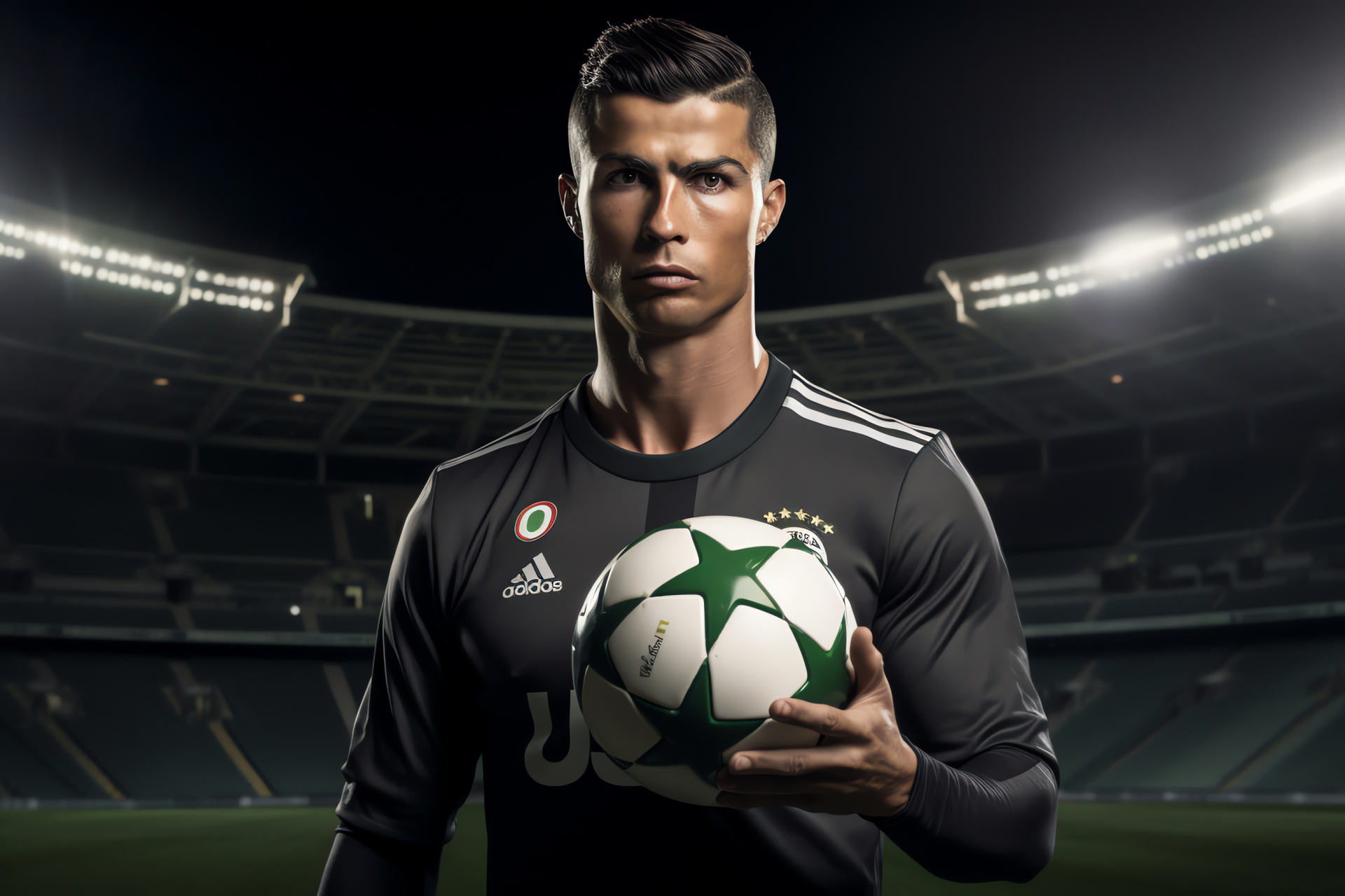 International footballer Cristiano Ronaldo, renowned striker Cristiano Ronaldo, Italian club Juventus, goal-scoring prowess, sports celebrity, HD Desktop Wallpaper