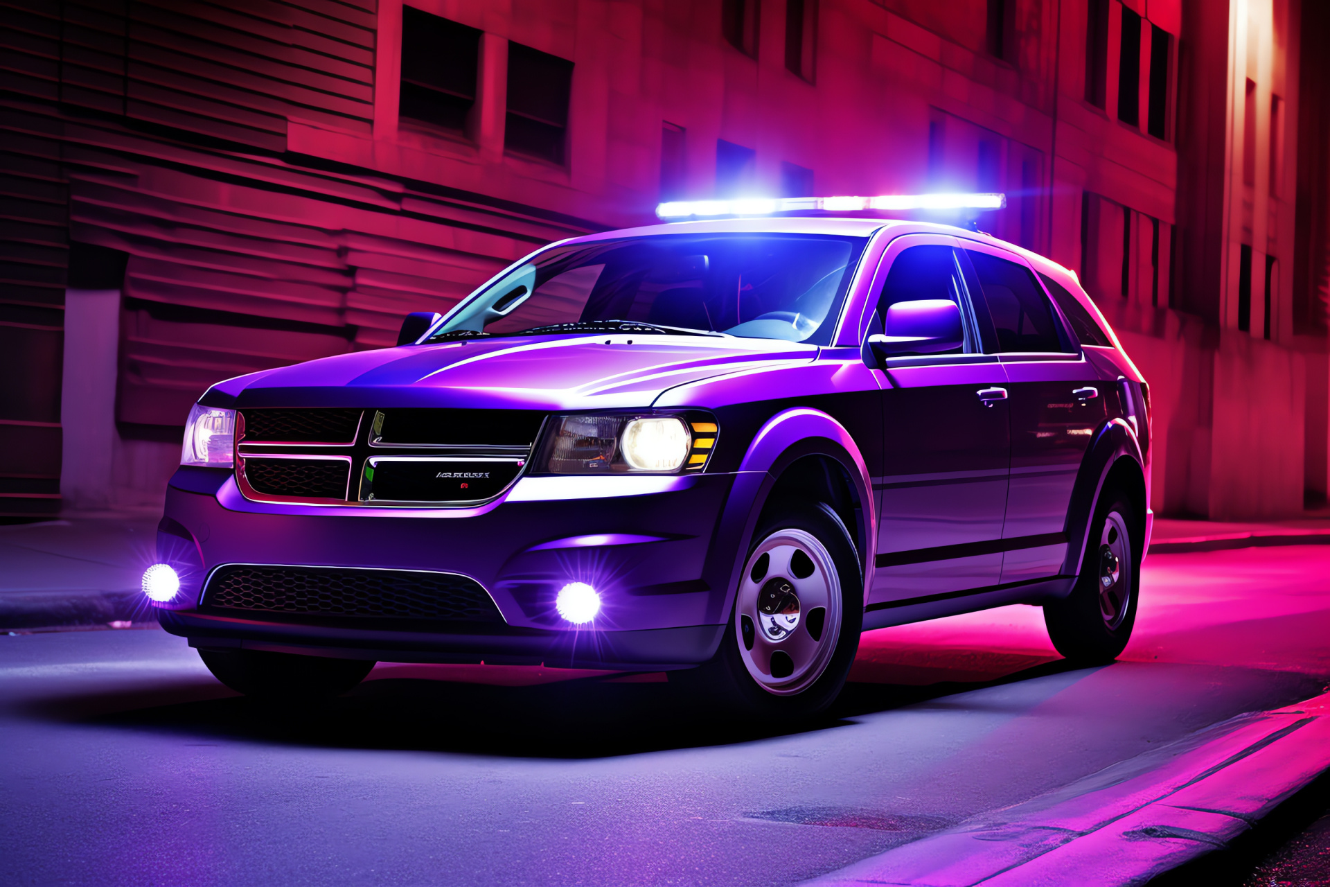 Police Dodge Journey, Elevated angle, Patrol vehicle, Law enforcement, Public service, HD Desktop Wallpaper