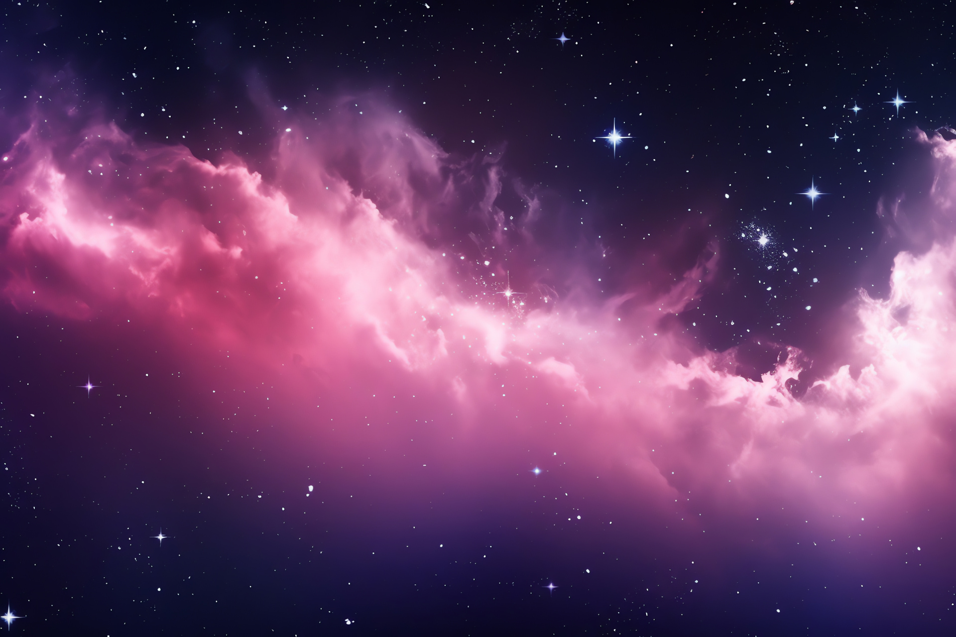 Interstellar rose, Celestial fabric, Galactic artistry, Pink cosmos, Starlight, HD Desktop Image