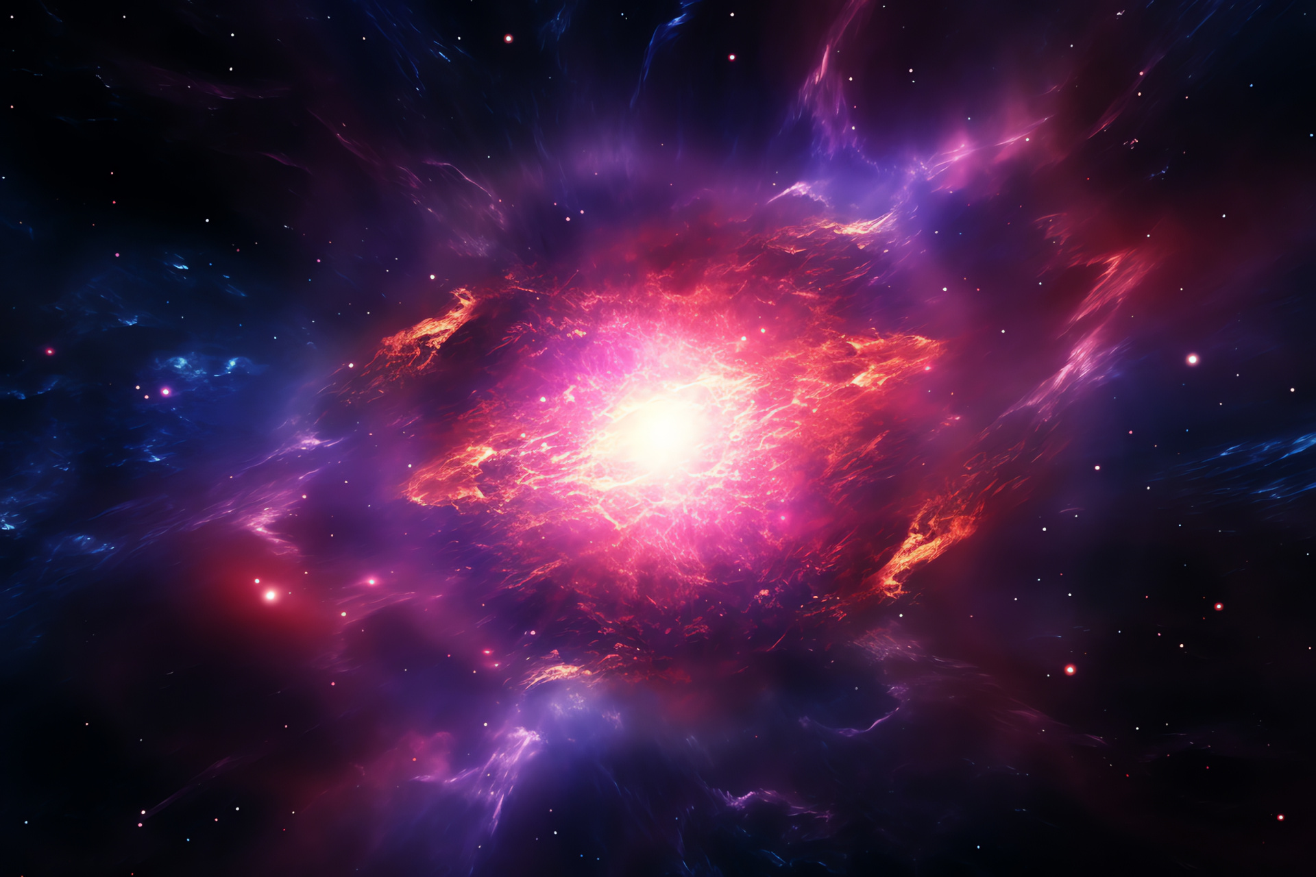 Stellar detonation, Interstellar voyage, Colossal sun, Celestial radiance, Extended galactic display, HD Desktop Image