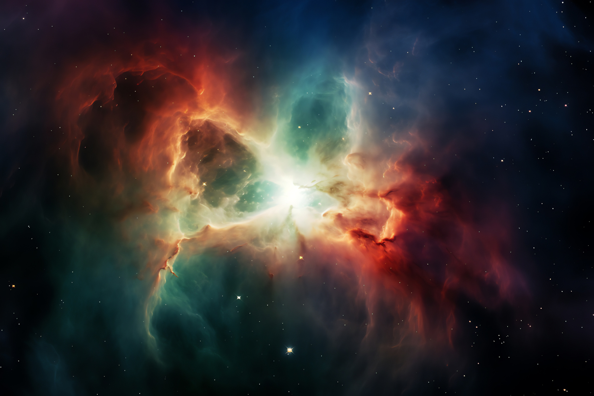 Vivid space clouds, Stellar nursery, Orion complex, Astronomical hues, NASA's nebula capture, HD Desktop Image