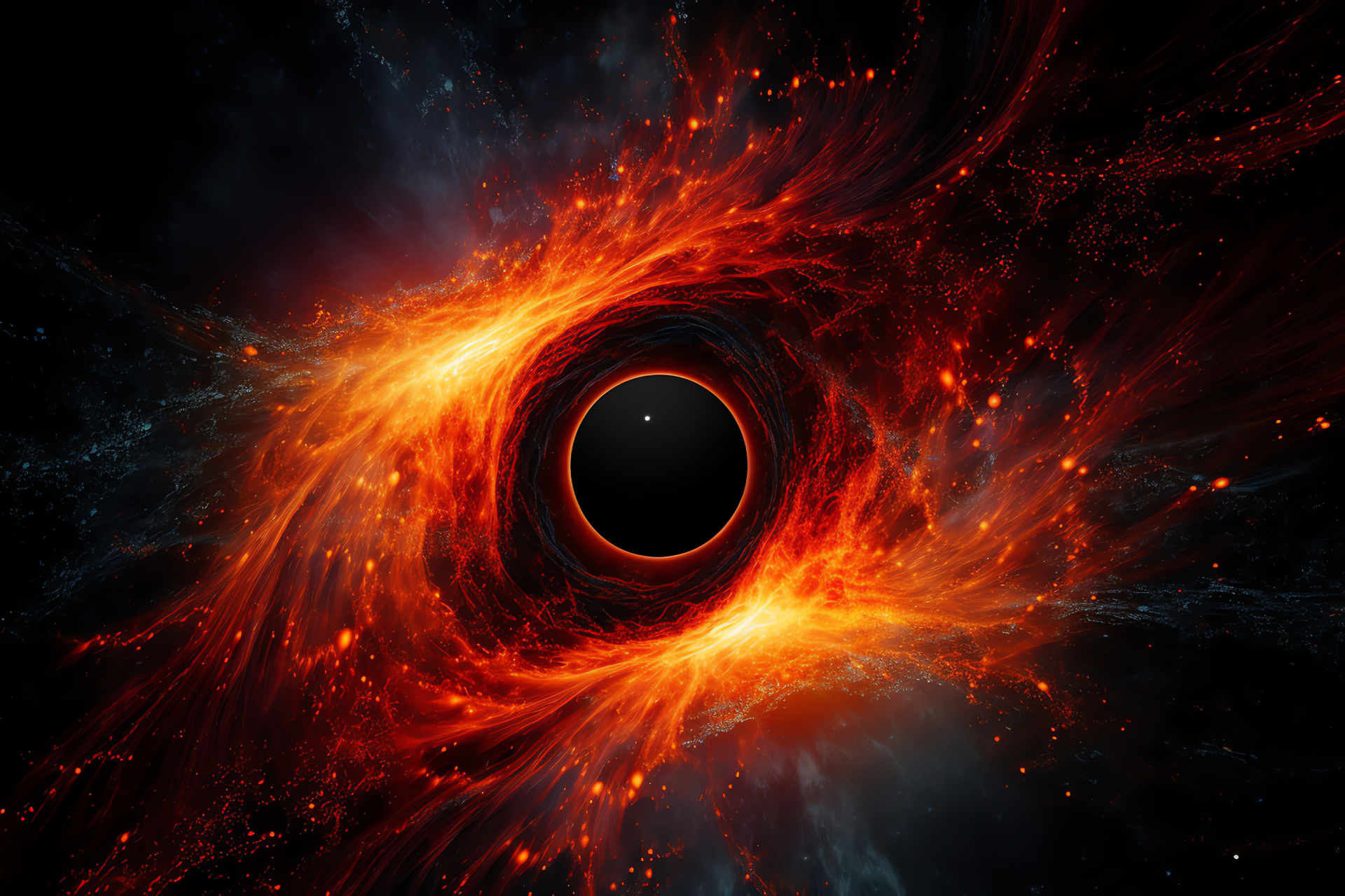 Black hole Messier 87, Cosmic singularity, Gravitational pull, Space exploration, Astrophysics marvel, HD Desktop Image