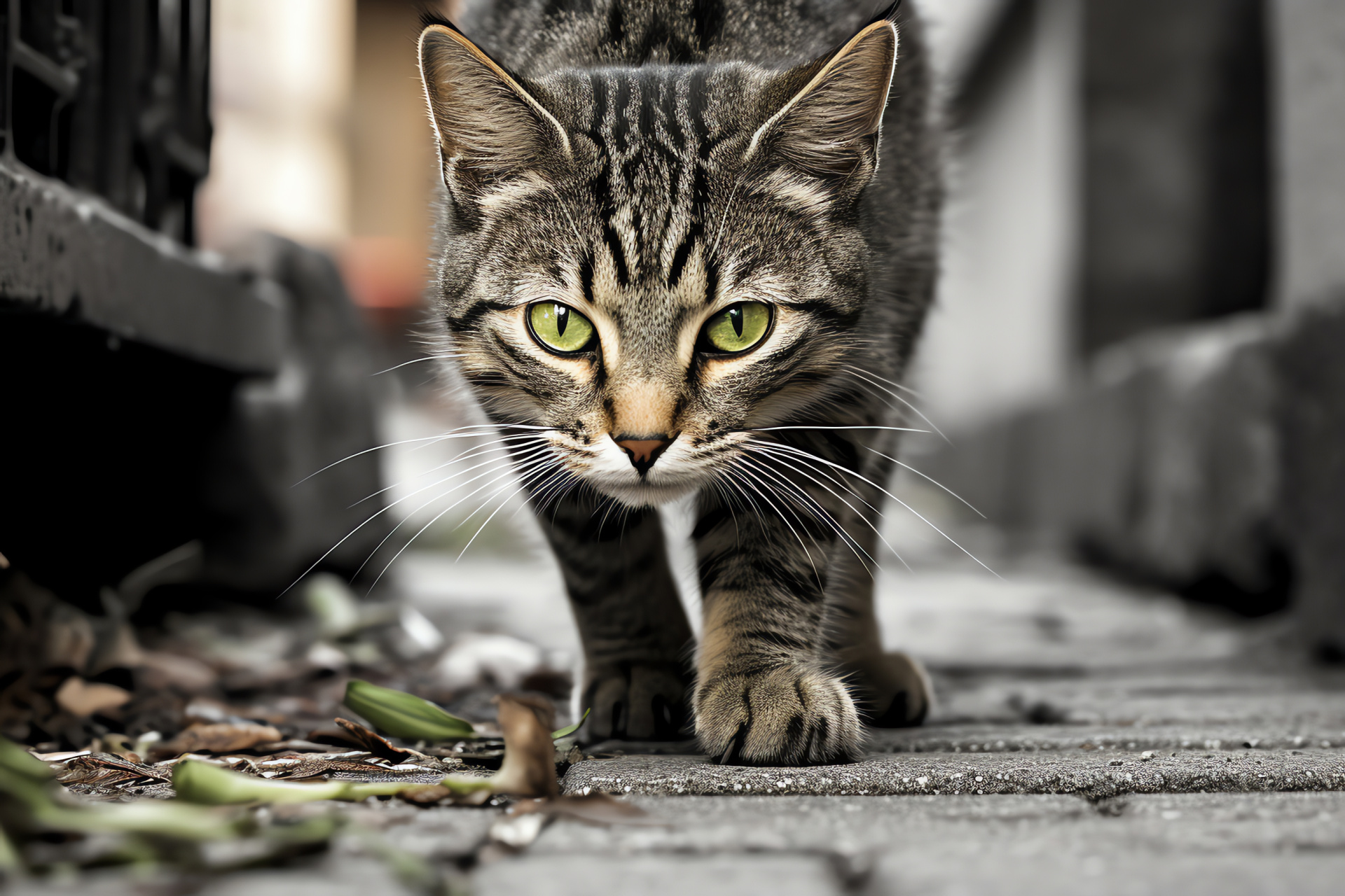 Stray cat, Urban feline, Streetwise animal, Citylife adaptation, Busy metropolis wildlife, HD Desktop Wallpaper