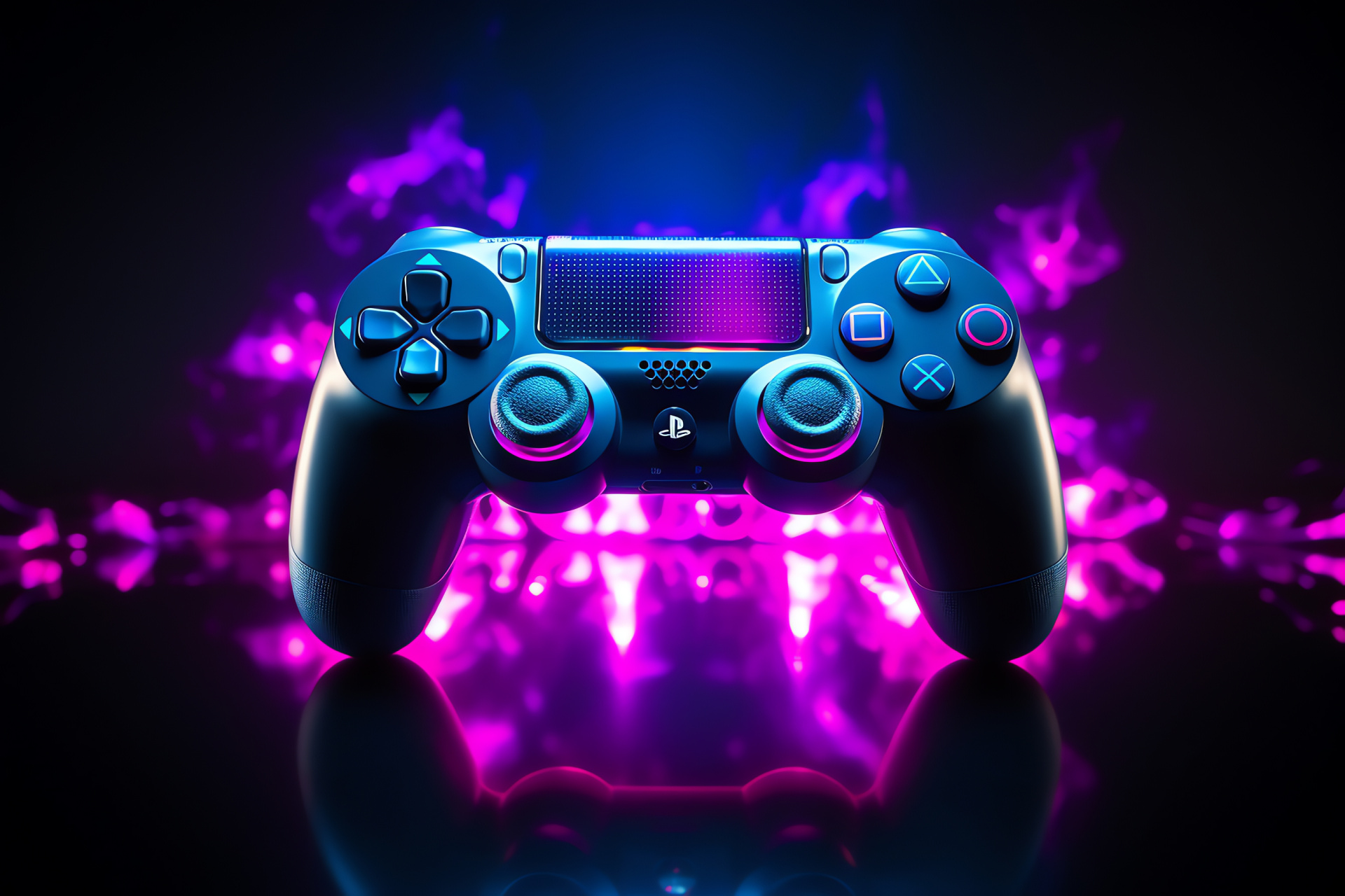 Playstation controller, Gaming accessory, Dual-tone design, Dynamic contrast, Interactive gameplay, HD Desktop Image