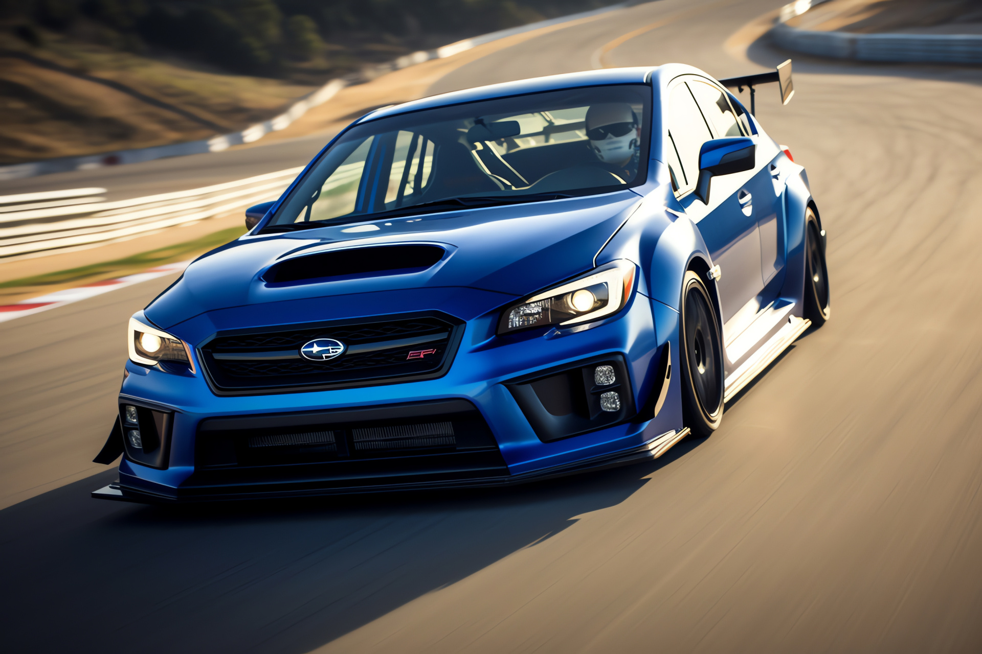 Performance benchmark, WRX at Laguna Seca, race trial, Type RA special, suspension tuning, HD Desktop Image