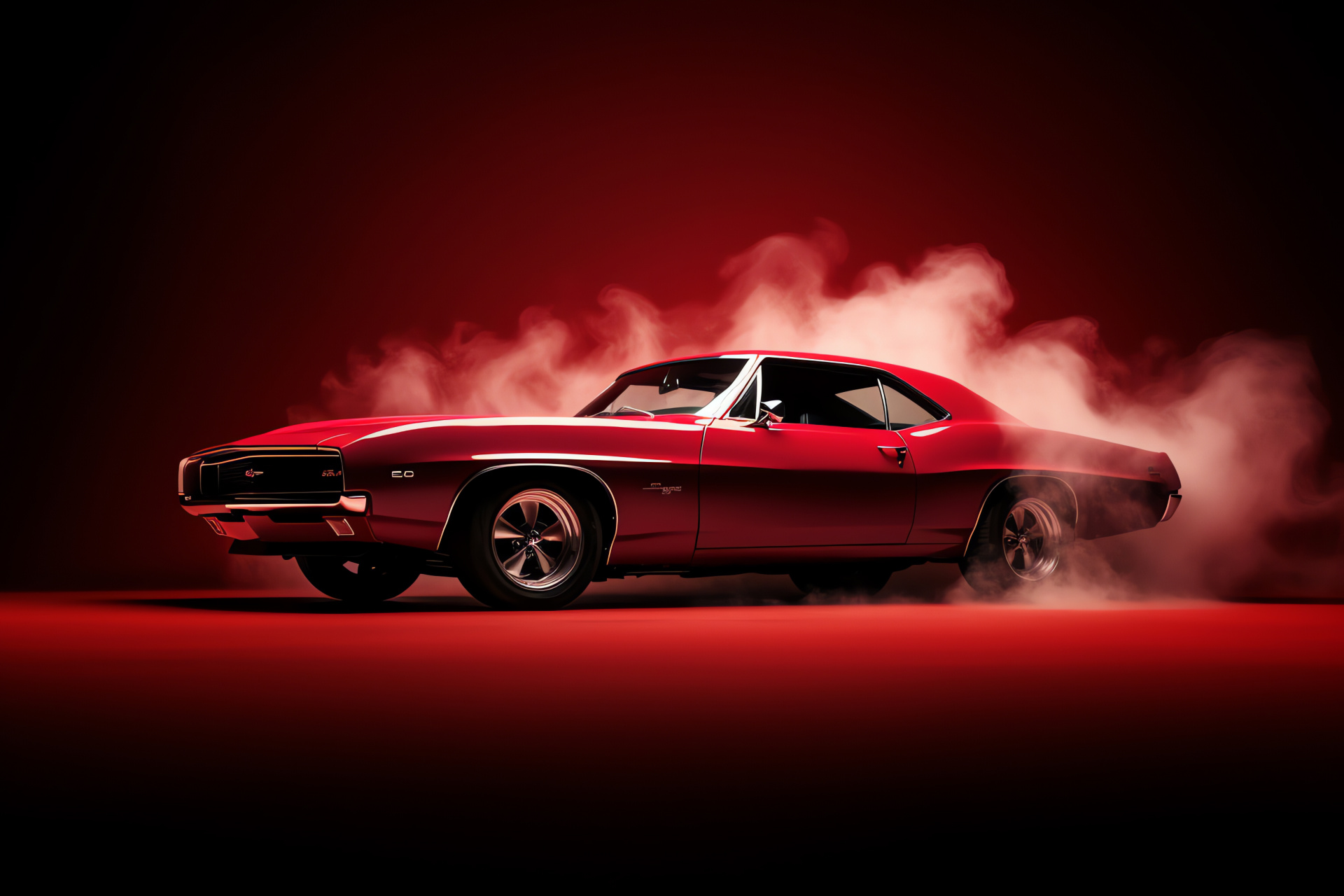 Muscle Car, Race presence, Muscular vehicle aesthetics, Bold automotive paint, Speed power, HD Desktop Wallpaper