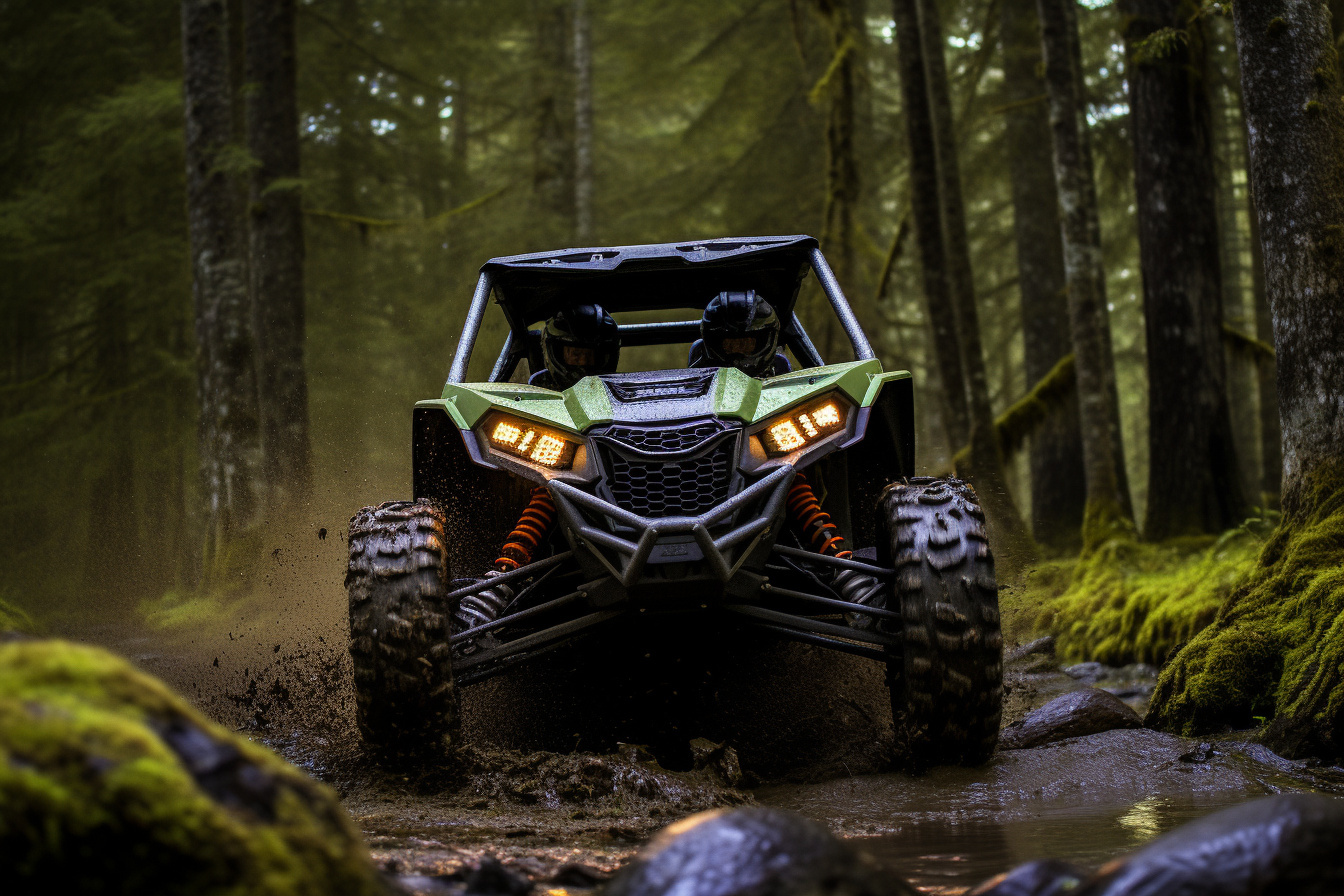 Polaris RZR, Pacific trails, Pro XP 4, Muddy adventure, Robust tires, HD Desktop Image