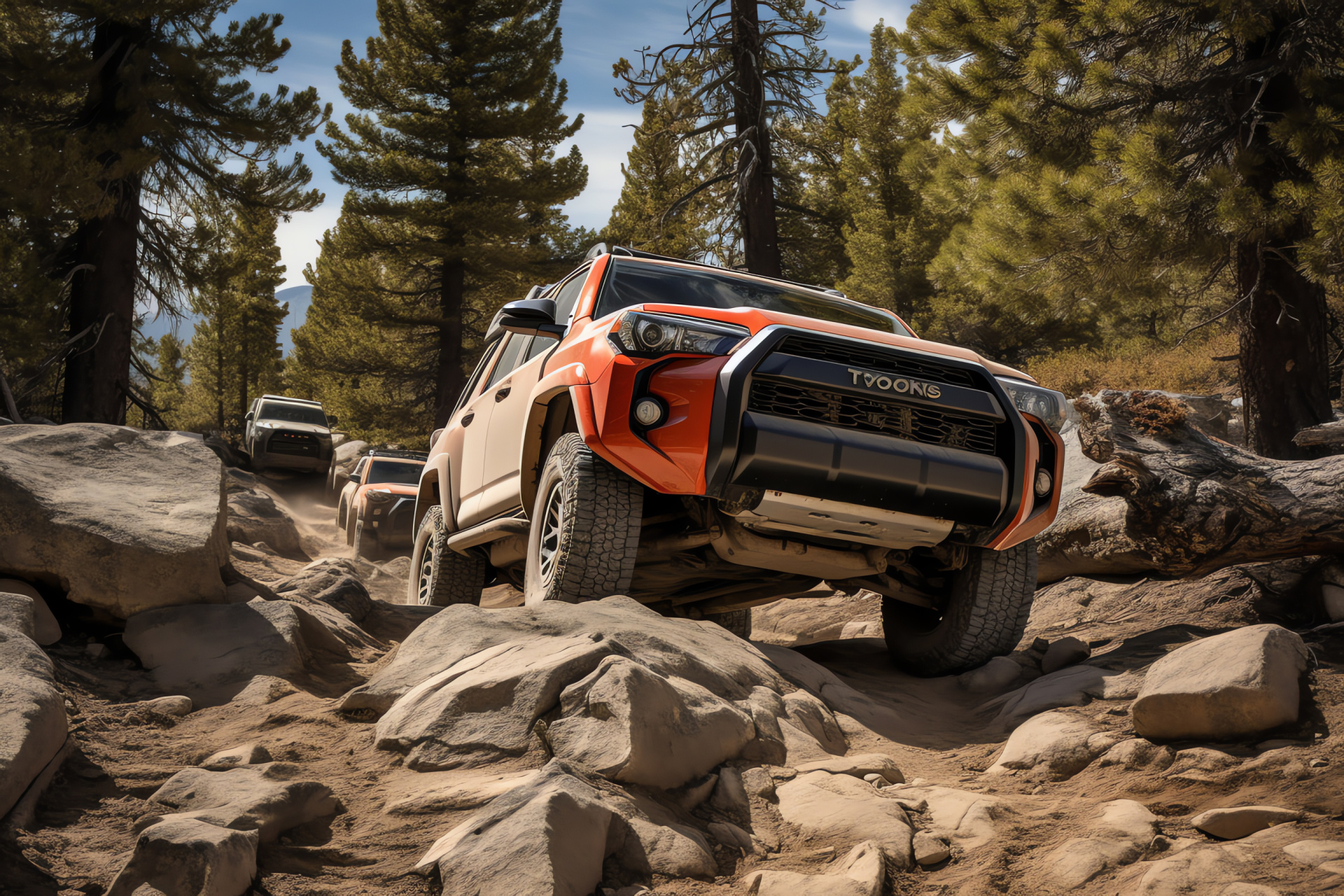 Toyota TRD Pro, Rubicon Trail challenge, TRD ruggedness, Off-road grille design, Trail-proven durability, HD Desktop Wallpaper