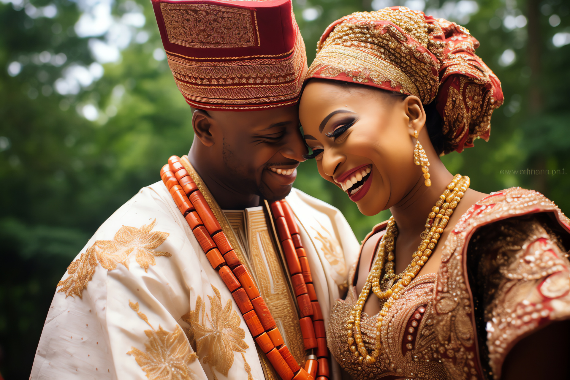 Matrimonial festivities, Nigerian traditions, Bridal celebrations, Open-air venue, Traditional headwear, HD Desktop Wallpaper