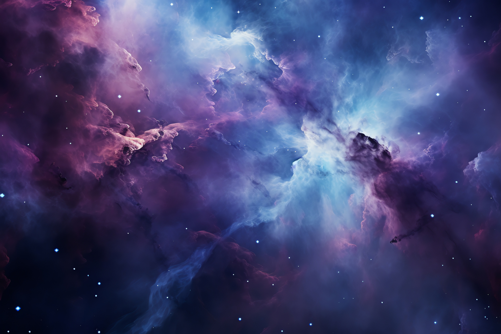 Space cloud artistry, cosmic formations, astral hues, galactic vista, purple nebulosity, HD Desktop Wallpaper