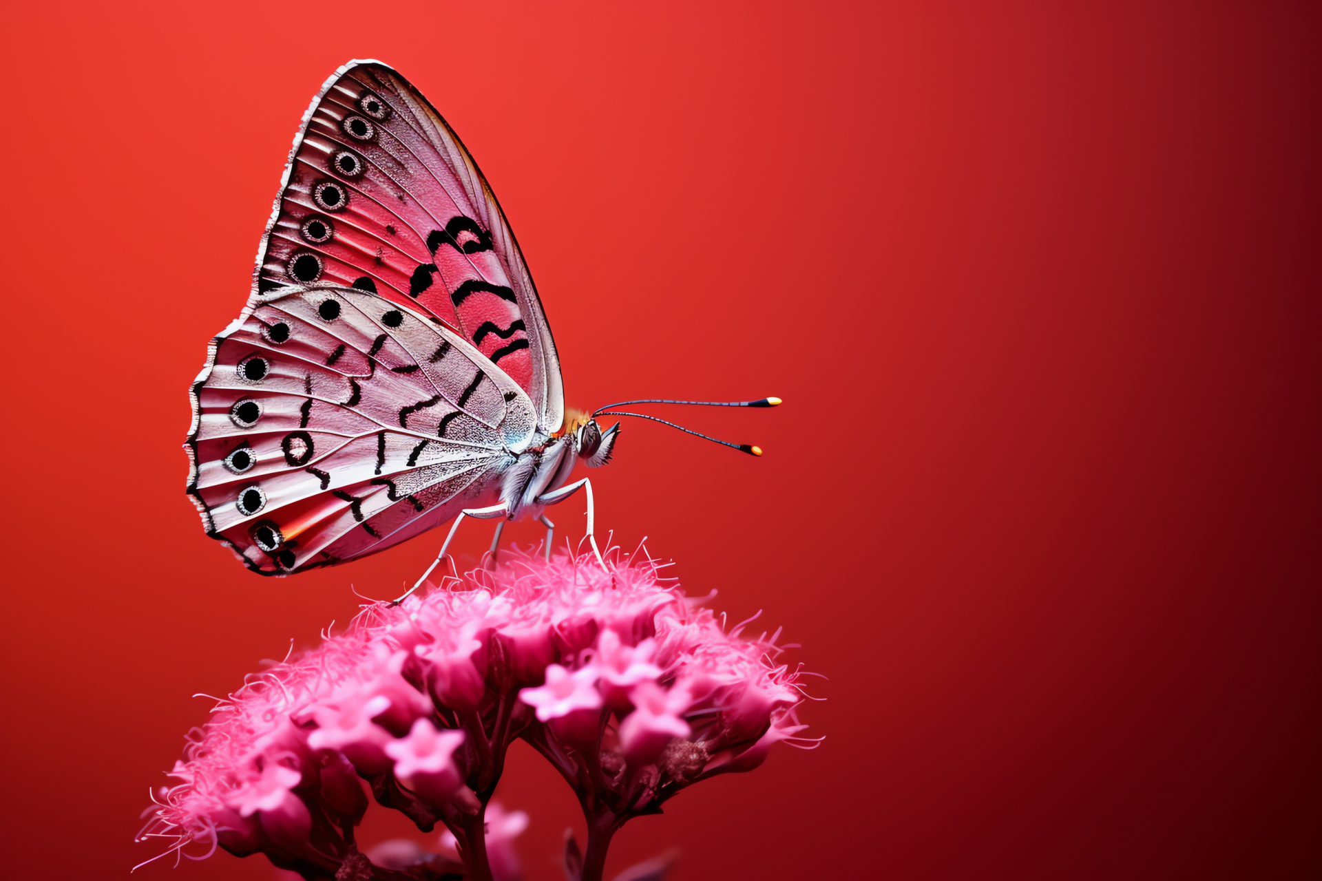 Pink Butterfly, Lepidoptera insect, Pollination agent, Flora and fauna, Garden visitor, HD Desktop Image