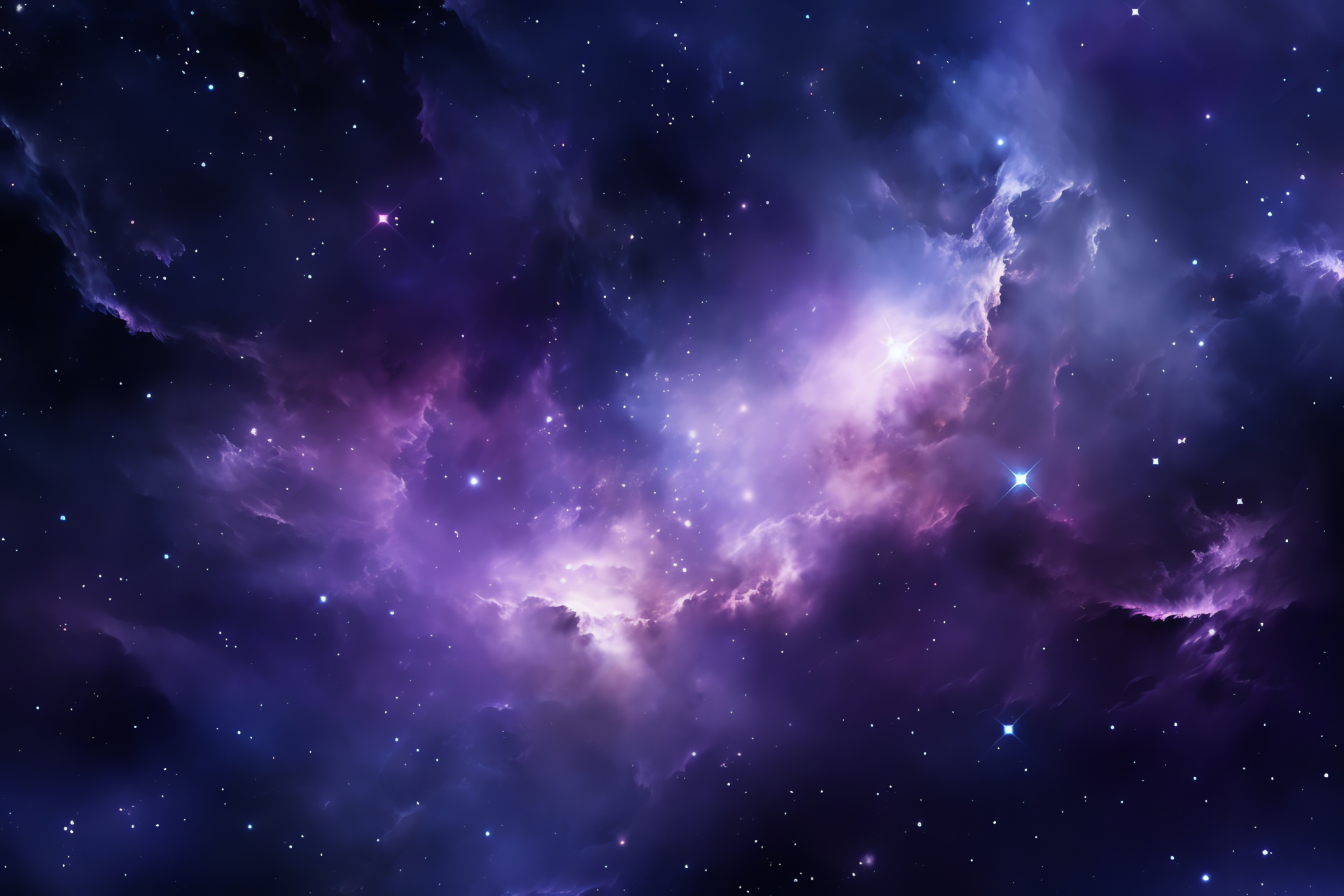 Galaxy, Purple Star, Outer space, Astronomical wonder, Nebulous beauty, HD Desktop Wallpaper