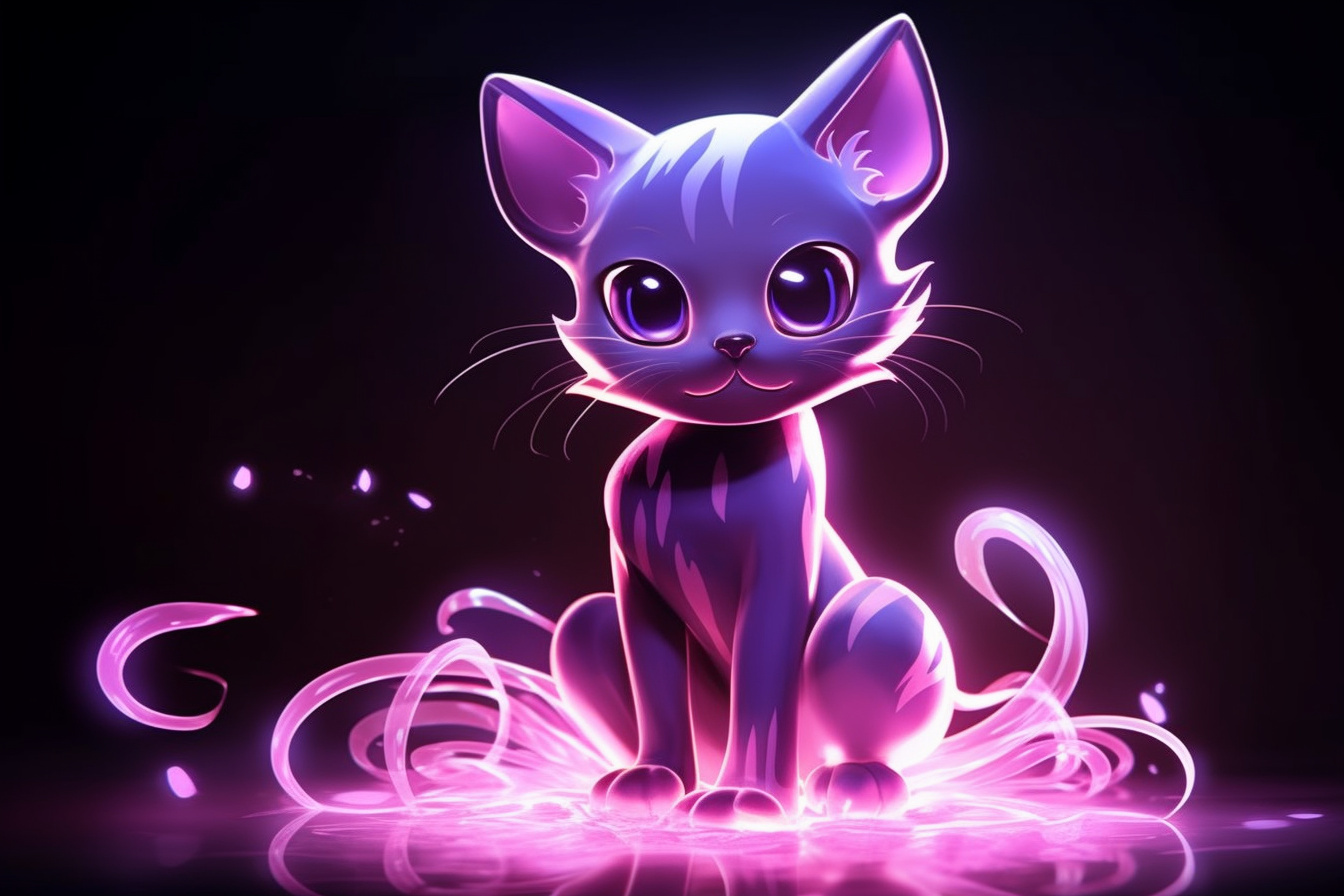 Pokemon Mew, Psychic essence, gaming universe, aerial entity, cobalt gaze, HD Desktop Wallpaper