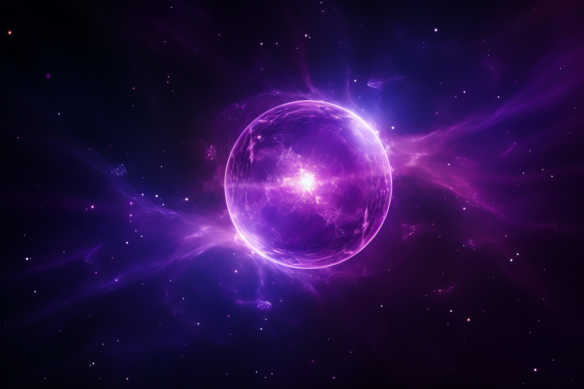 Stellar Radiance, Interstellar Light, Purple Starshine, Celestial Theater, Space Enchantment, HD Desktop Image