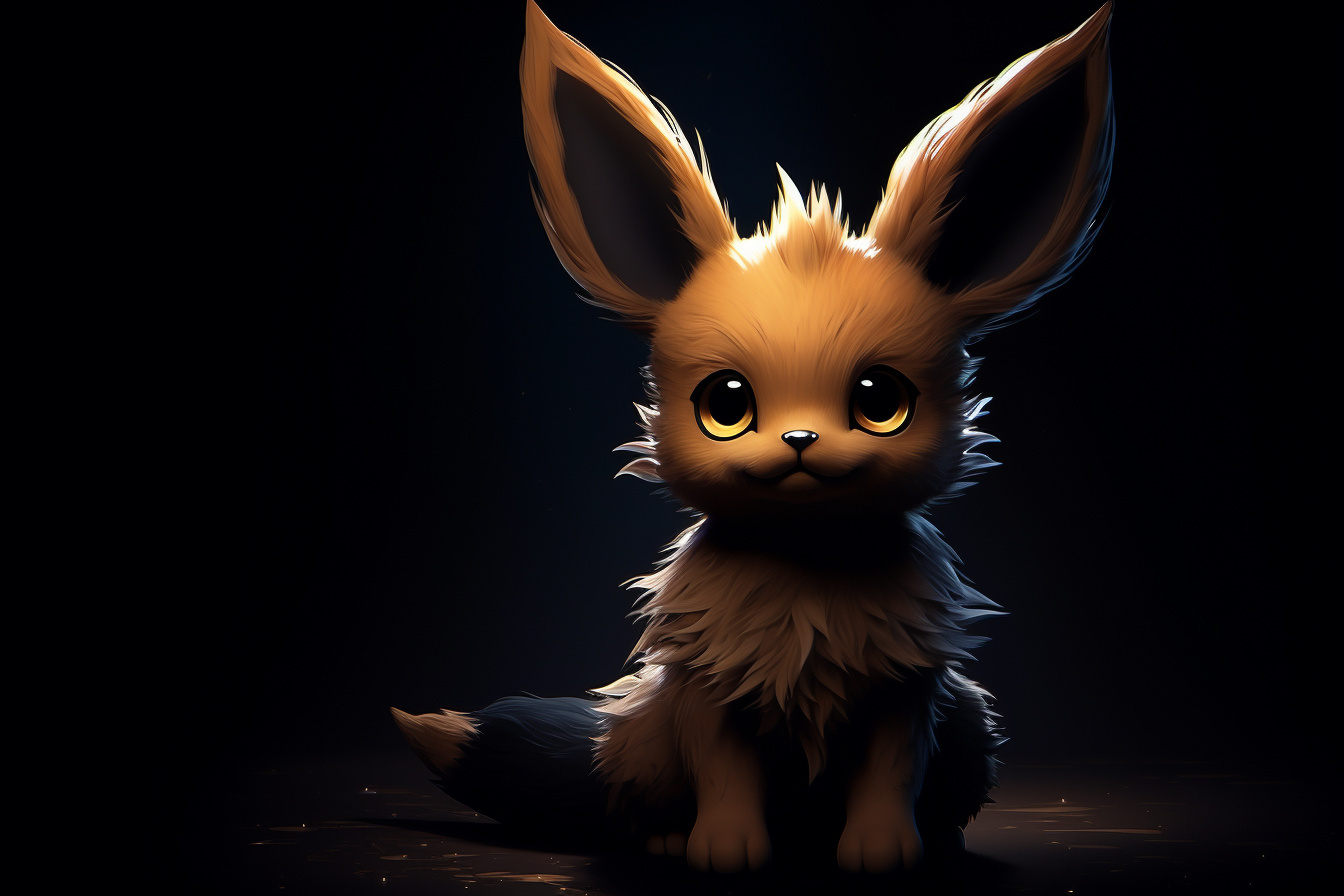 Cute Eevee from Pokemon Go, Multiple evolutions, Pocket monster, Affectionate creature, Expressive face, HD Desktop Wallpaper