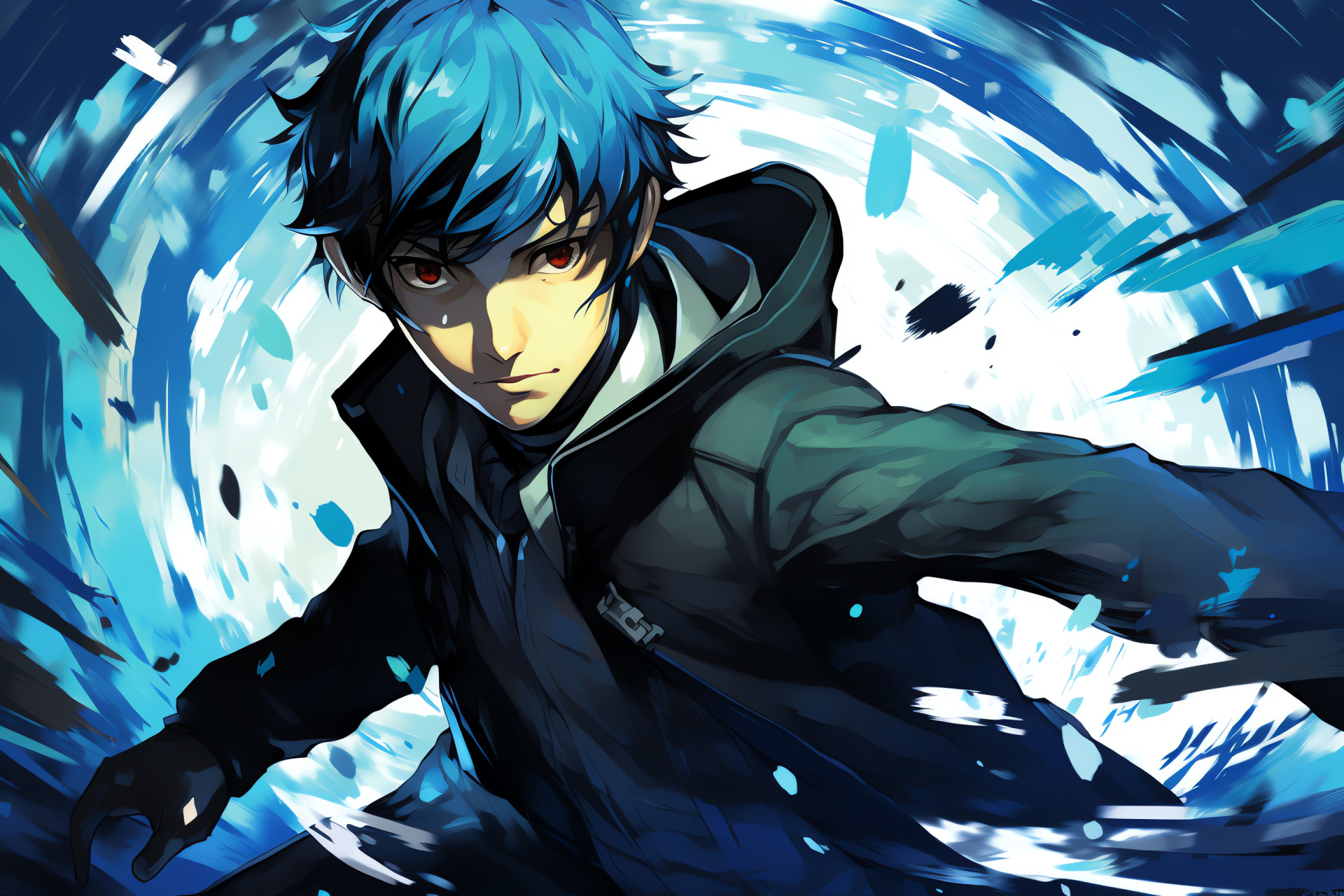 Persona 3 gameplay scenery, School corridor exploration, Tartarus entry, Lead character, HD Desktop Wallpaper