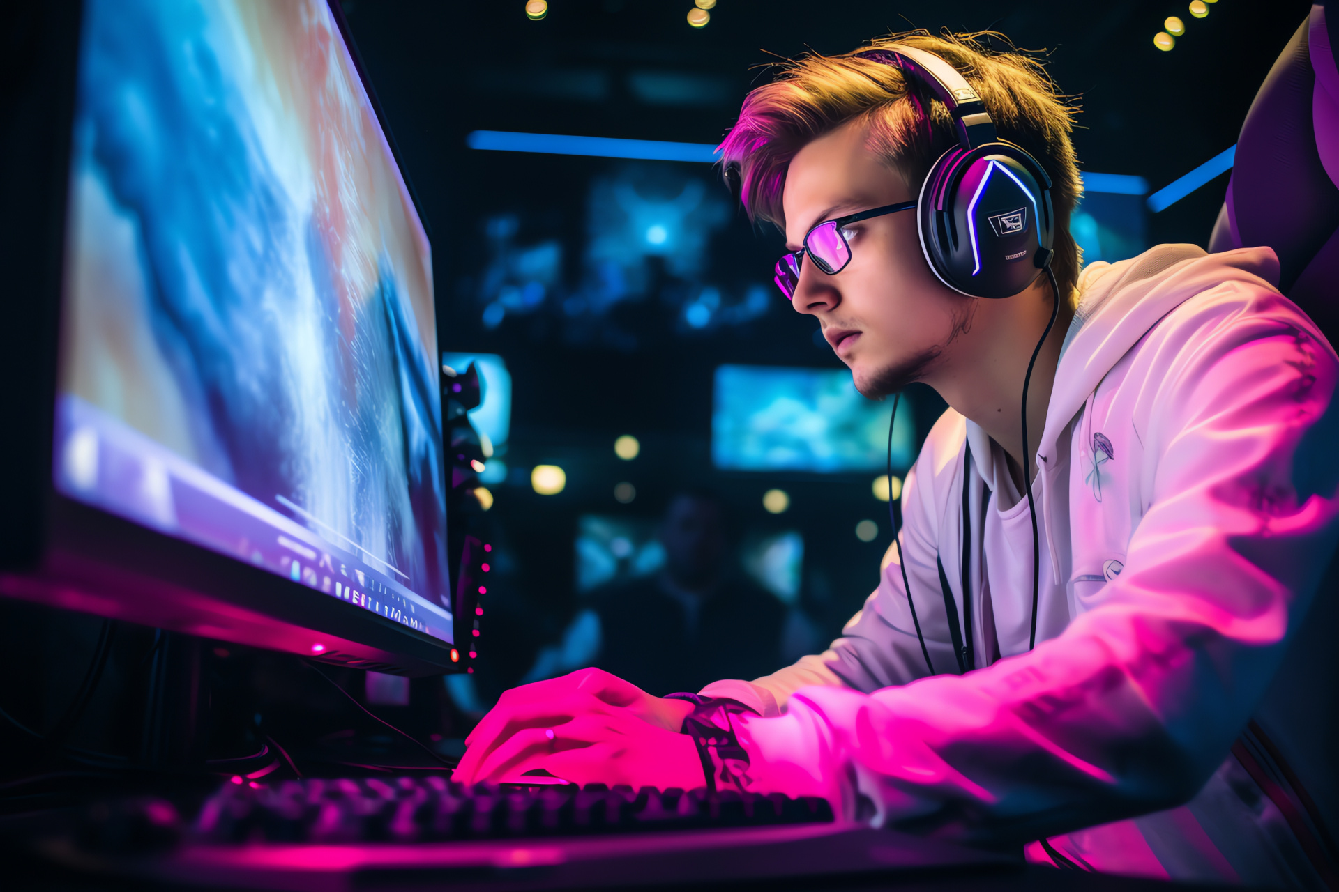 TSM Bjergsen in action, Engaging gaming contest, Cyber athlete concentration, Swift tactical execution, eSports battlefield, HD Desktop Wallpaper