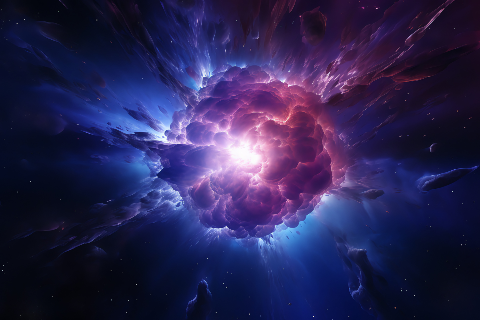 Galactic finale, Supernova breadth, Star remnants, Cosmic panorama, Universe expansion, HD Desktop Wallpaper