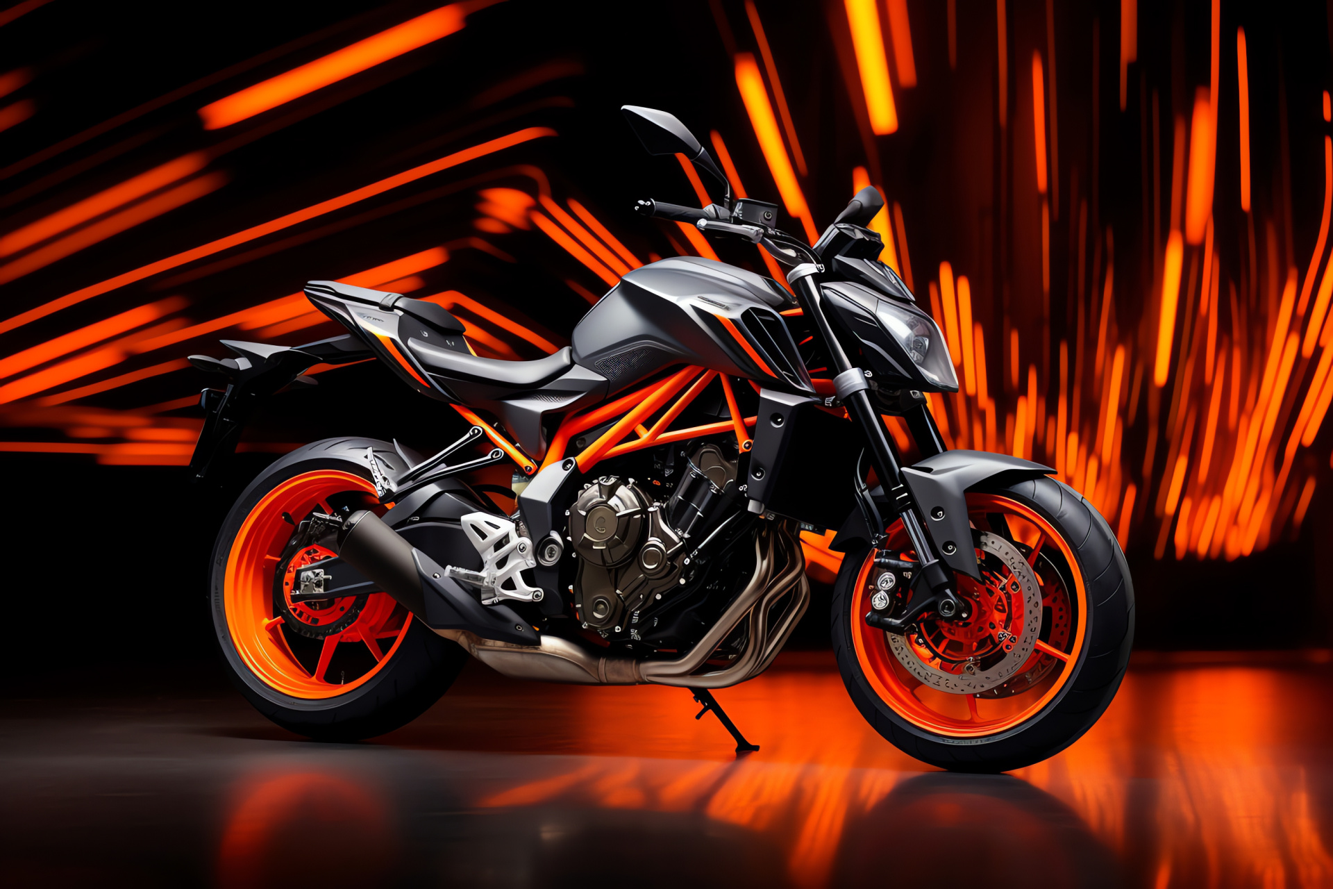 Yamaha MT-07, Motorcycle vibrance, Electric city ride, Luminous night wheelspin, Urban rider's choice, HD Desktop Image