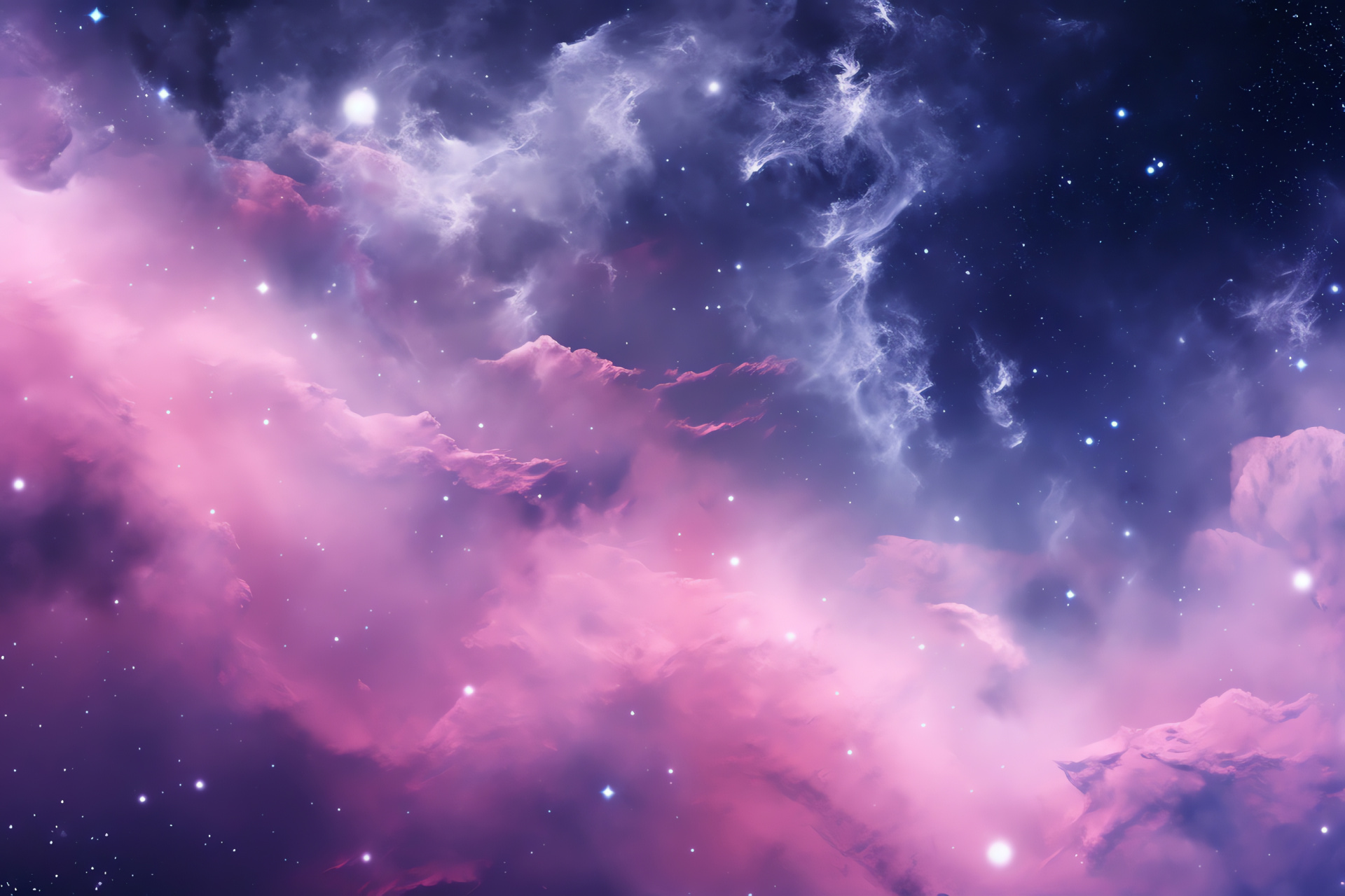 Enigmatic pink galaxy, Cosmos splendor, Celestial view wide, Stellar magnificence, Spectacular universe, HD Desktop Wallpaper