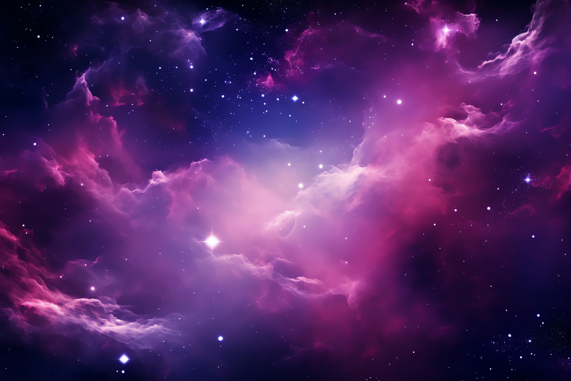 Cosmic blush, Galactic formations, Starfield expanse, Interstellar pink hues, Astral wonders, HD Desktop Wallpaper