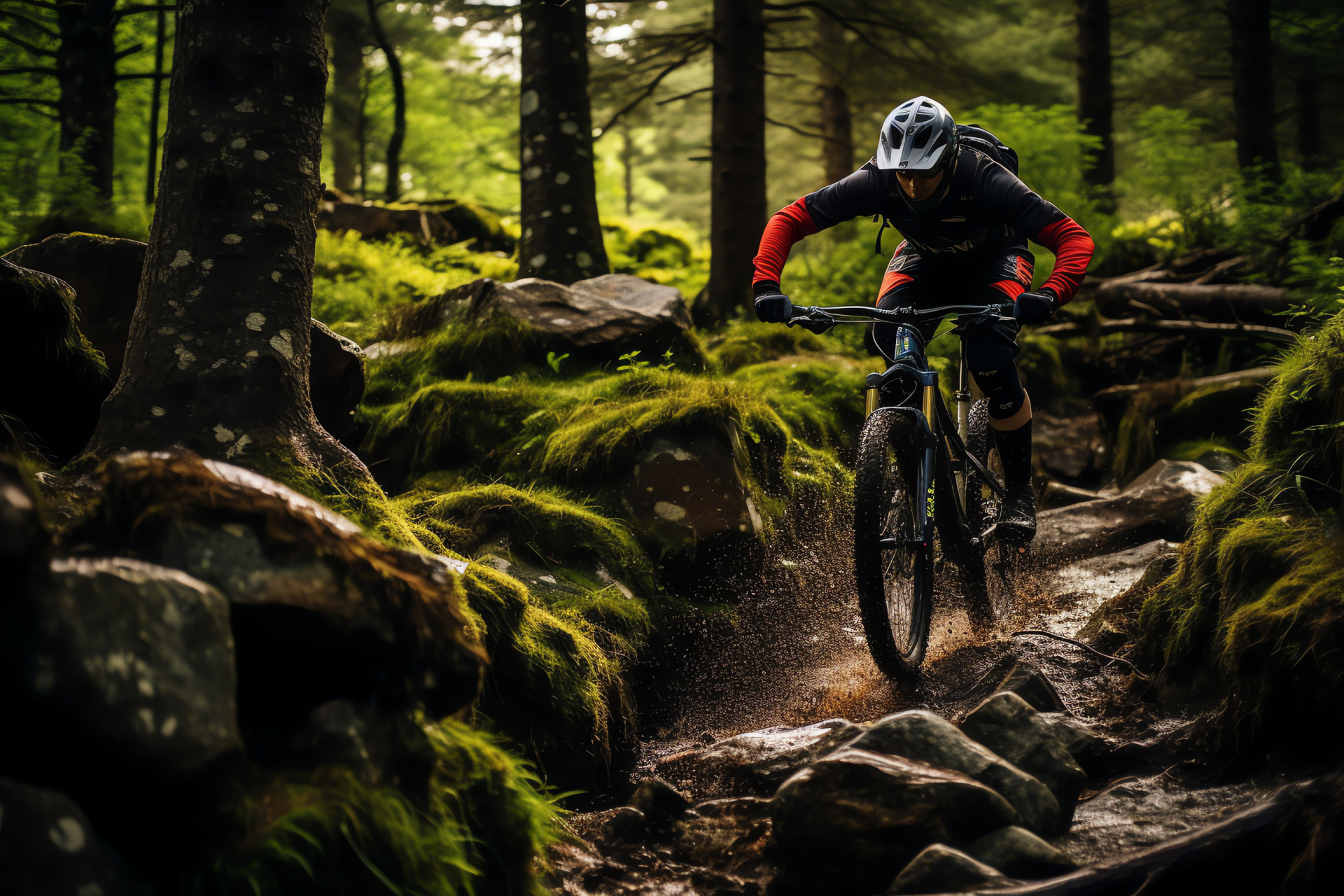 MTB Scottish Highlands, Fort William Park, Rugged biking trails, Natural obstacle, Mountainous setting, HD Desktop Wallpaper