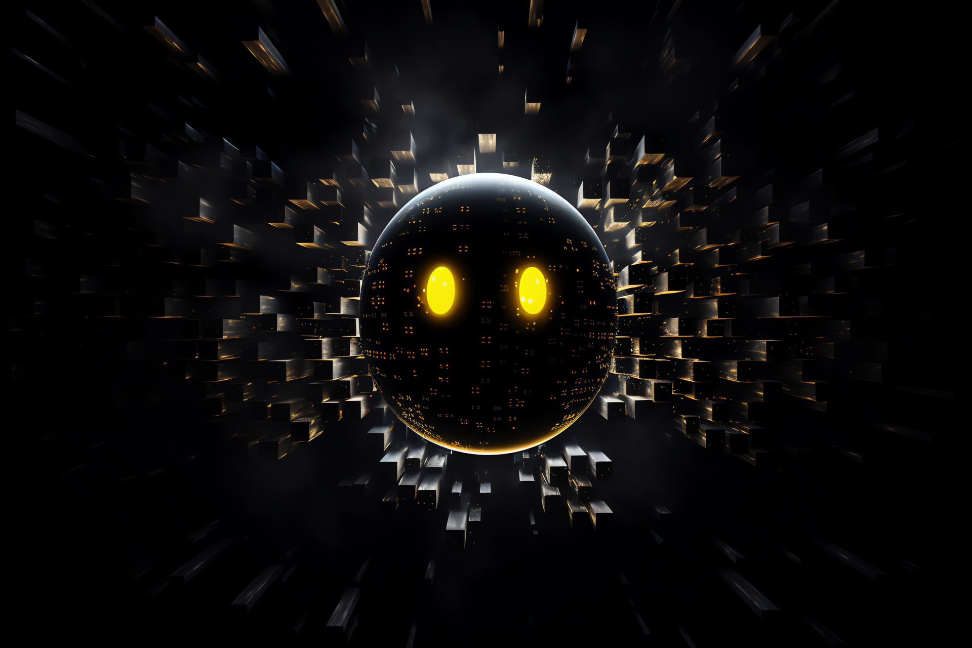 Pacman character, Arcade legend, Electronic game, Maze navigator, Pellet eater, HD Desktop Wallpaper