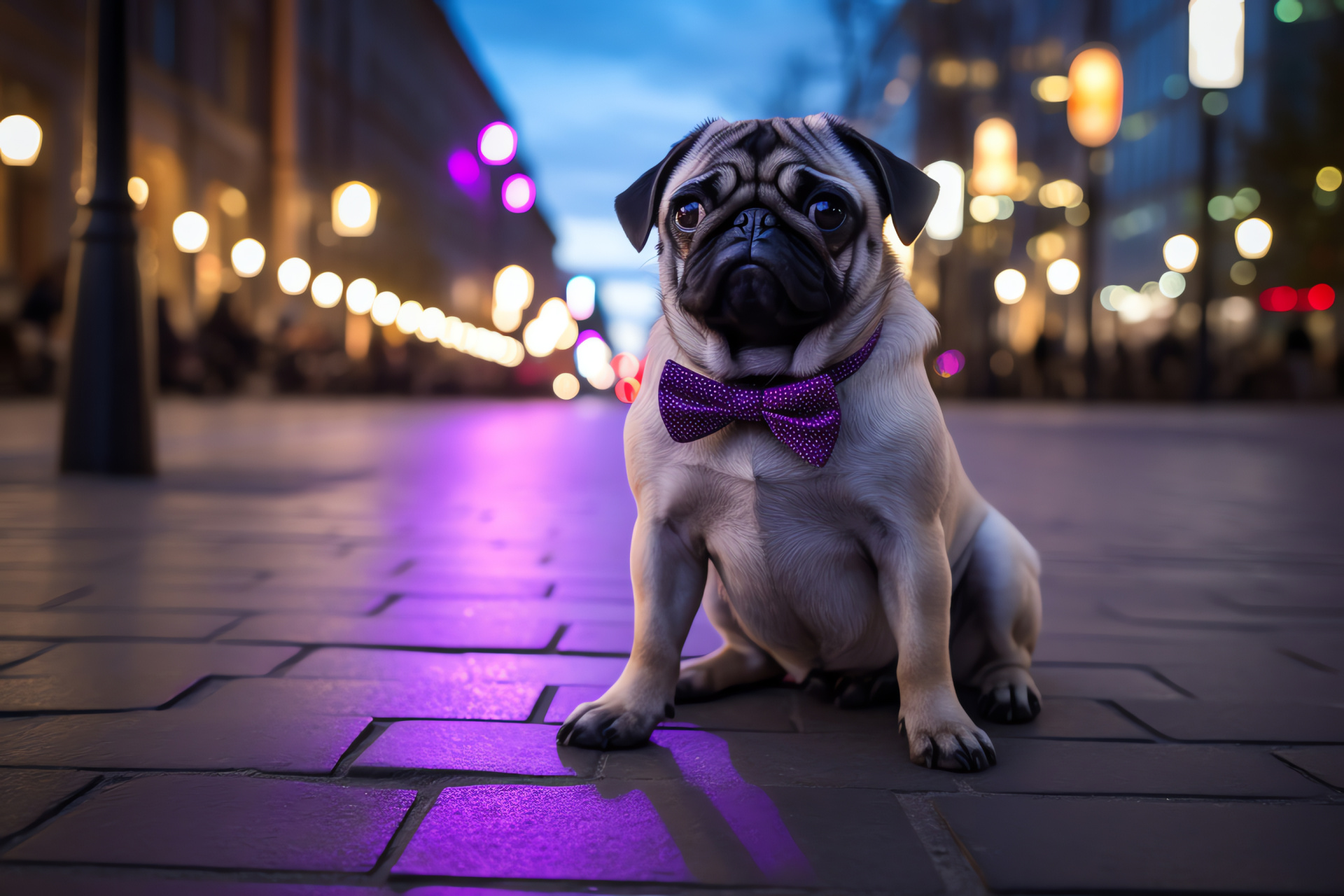 Pug breed, friendly demeanor, compact size, unique features, amiable, HD Desktop Image