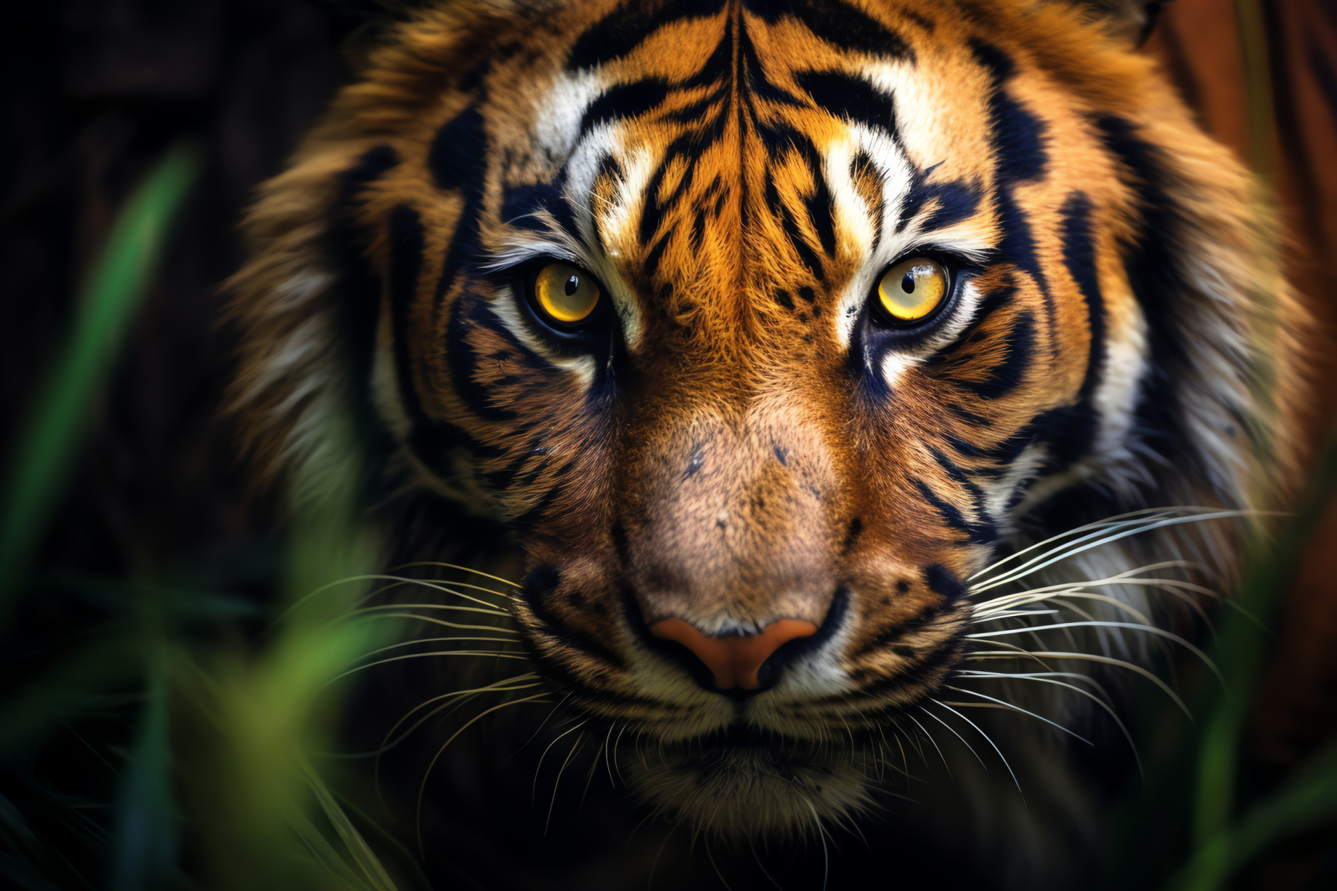 Wild predator, Feline glory, Jungle monarch, Enigma in stripes, Golden optics, HD Desktop Wallpaper