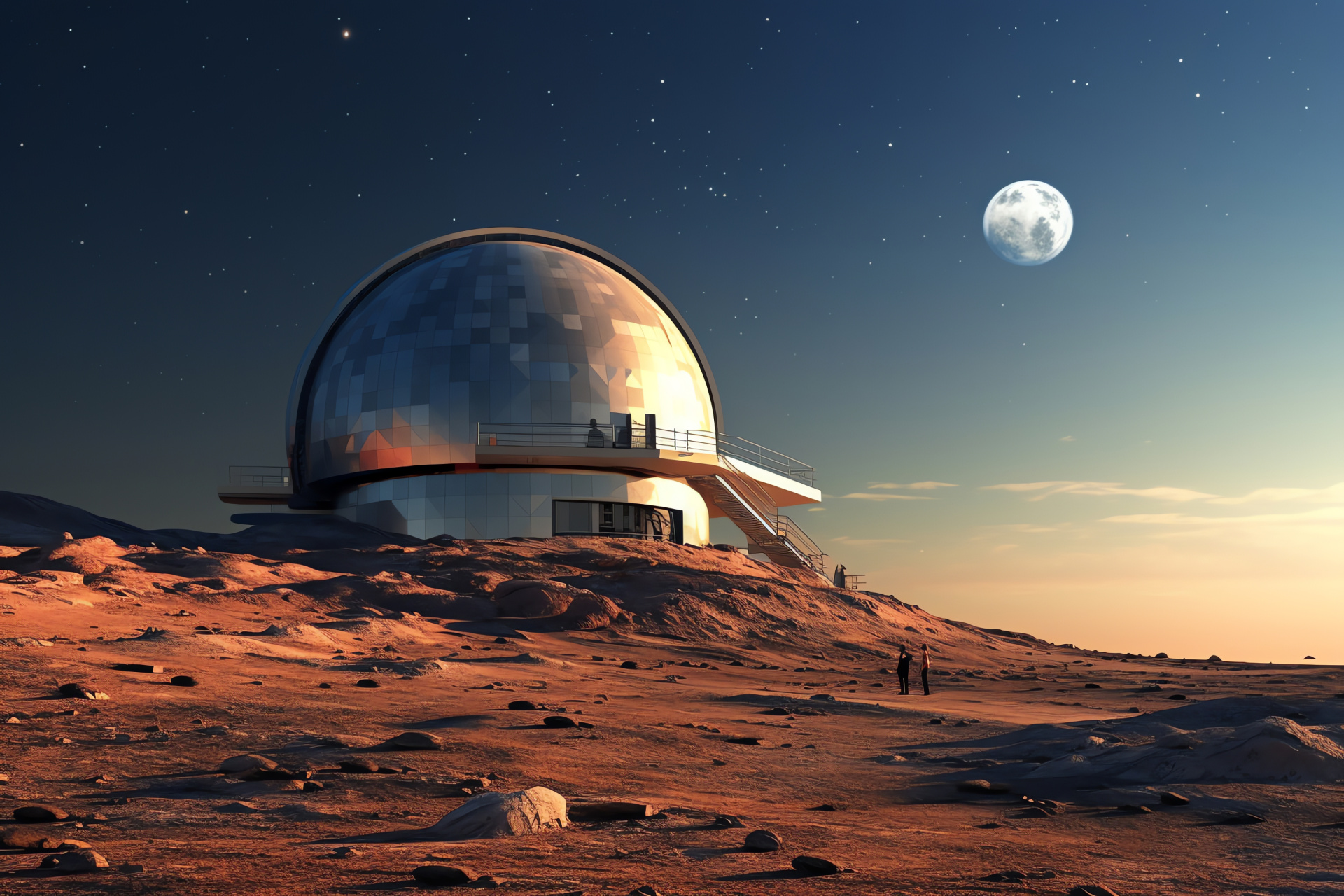 Tmt innovation, Lunar observation, Moon research facility, Advanced astronomy, Celestial study outpost, HD Desktop Image