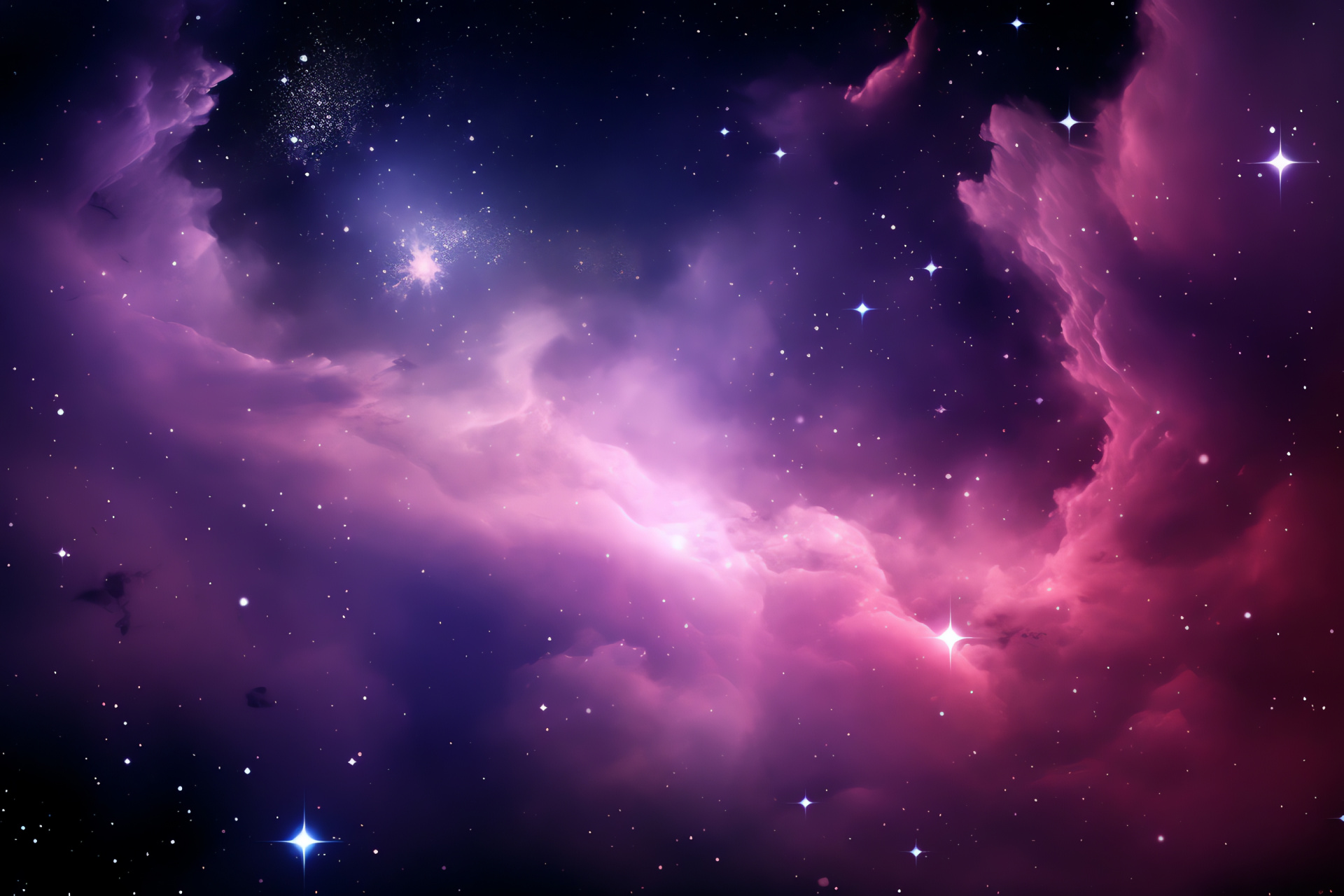 Astral serenade, Cosmic beauty, Nebular expanse, Stellar contentment, Galactic allure, HD Desktop Image