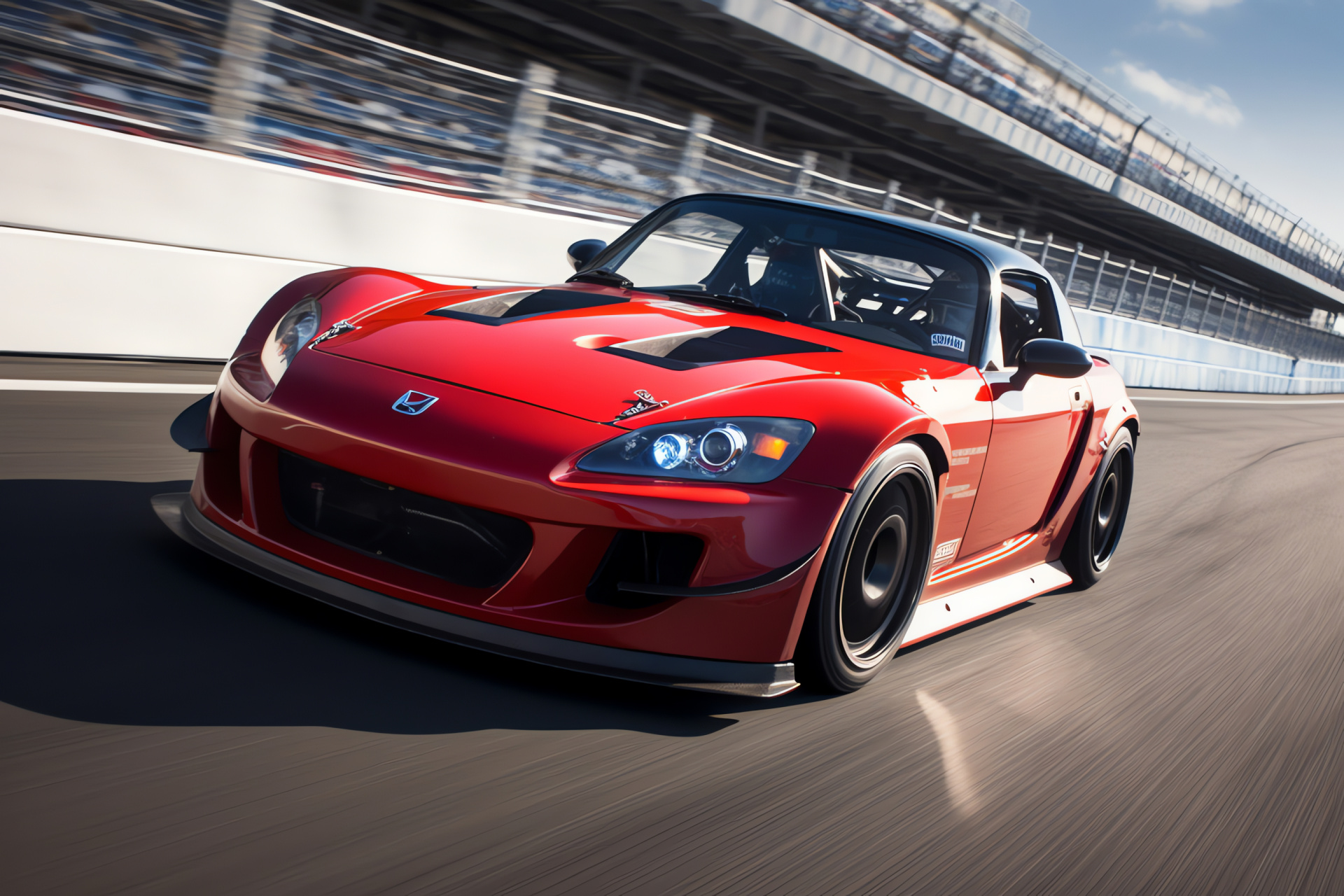 Track-spec Honda S2000, CR-X GT3, Race asphalt, Intensity kit, Speed blur, HD Desktop Wallpaper