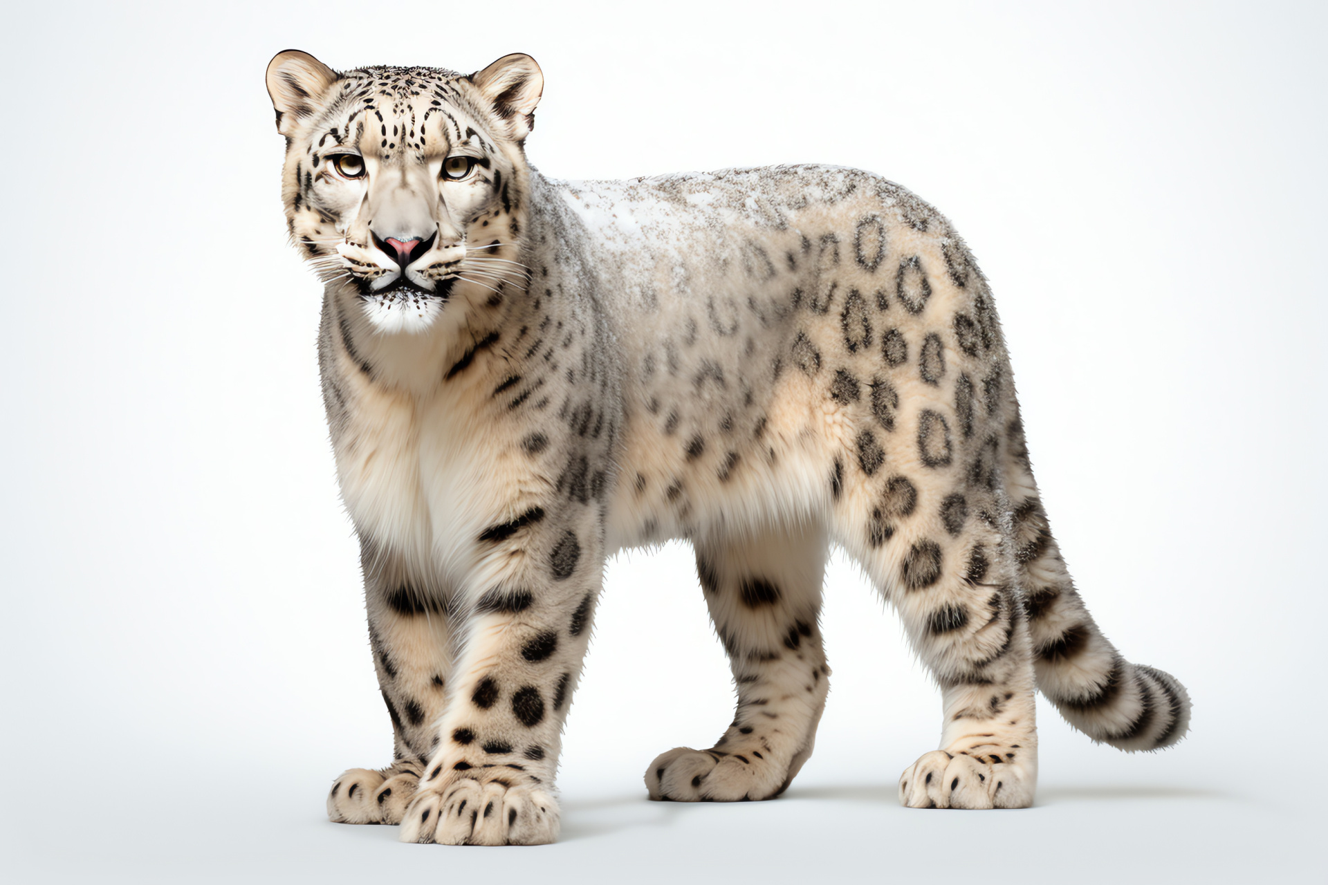 Snow Leopard stillness, Carnivore in the snow, Apex hunter, Camouflaged majesty, Alpine feline, HD Desktop Image