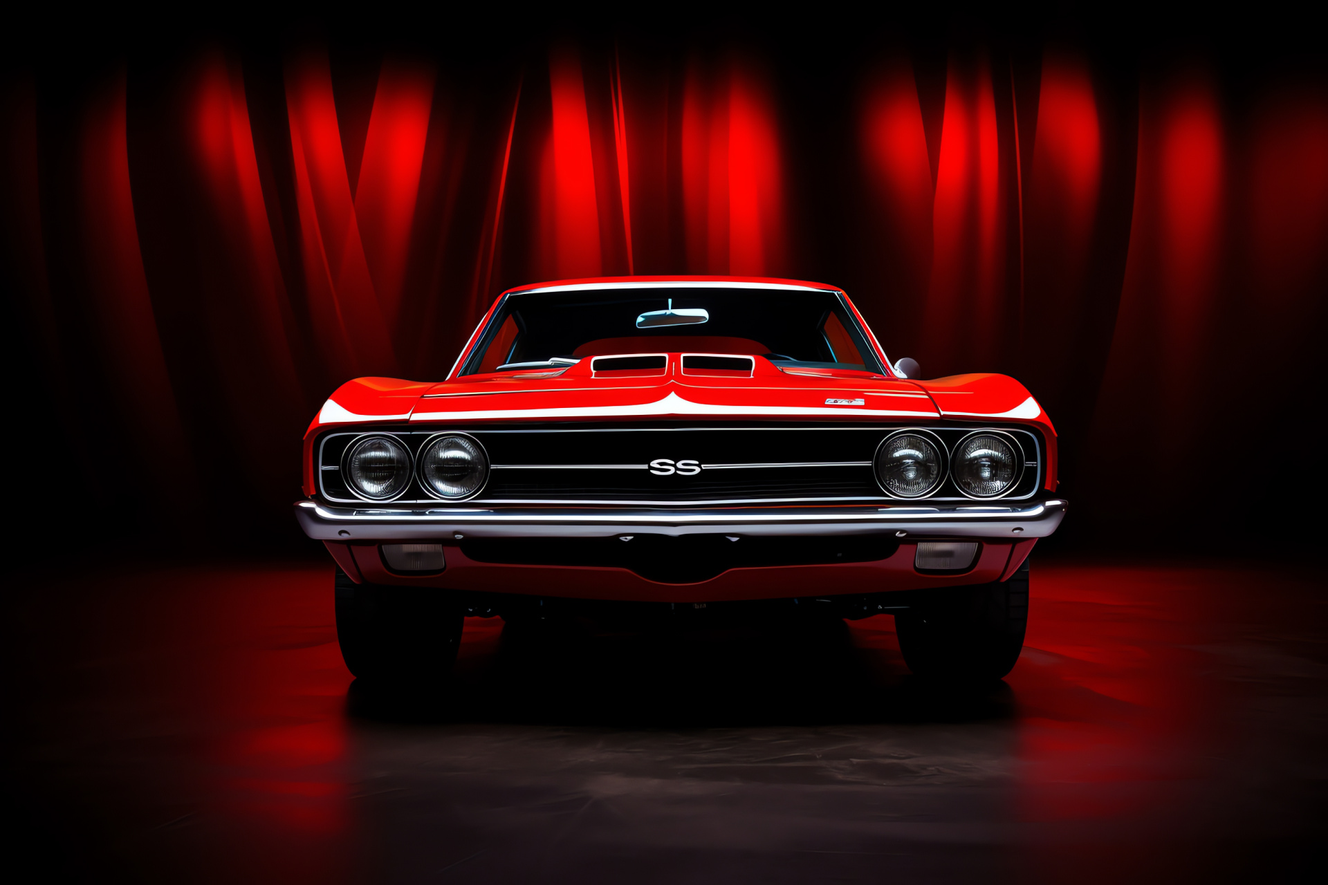 Muscle Cars HD, Customized car builds, Muscle vehicle design, Custom auto body, Futuristic urban skyline, HD Desktop Image