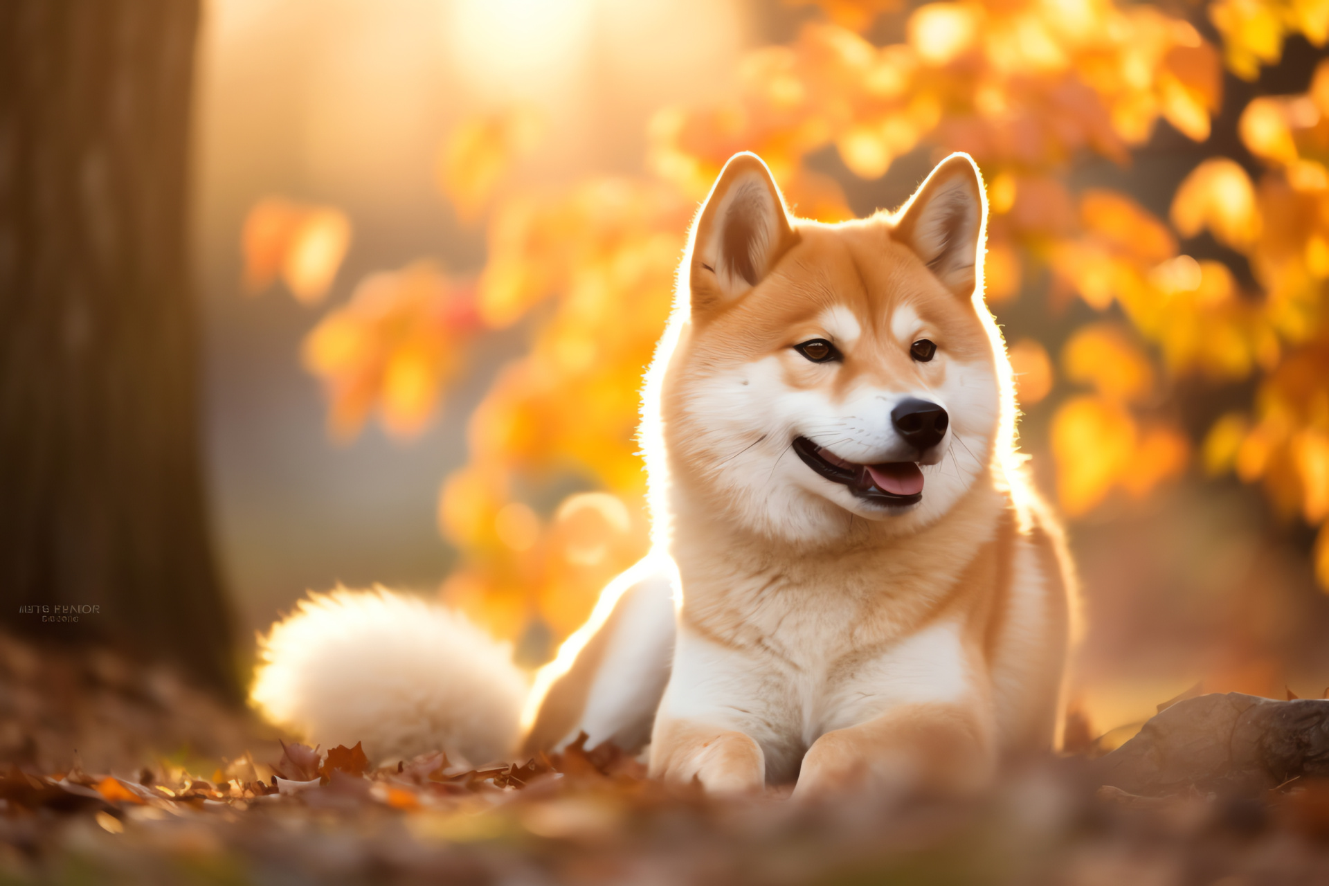 Gentle Shiba Inu, Warm colored coat, Loyal pet breed, Fluffy companion, Domestic canine, HD Desktop Wallpaper