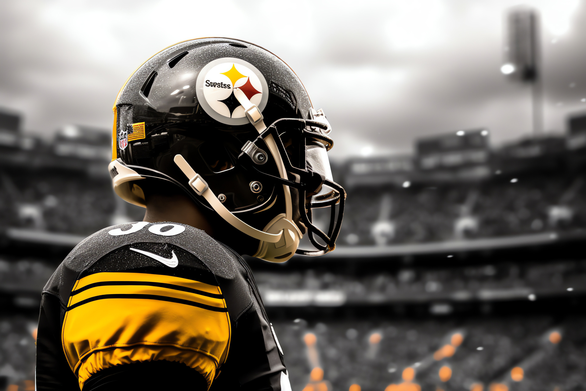 Football stadium, Steelers game, Home field, Quarterback action, Team member, HD Desktop Wallpaper