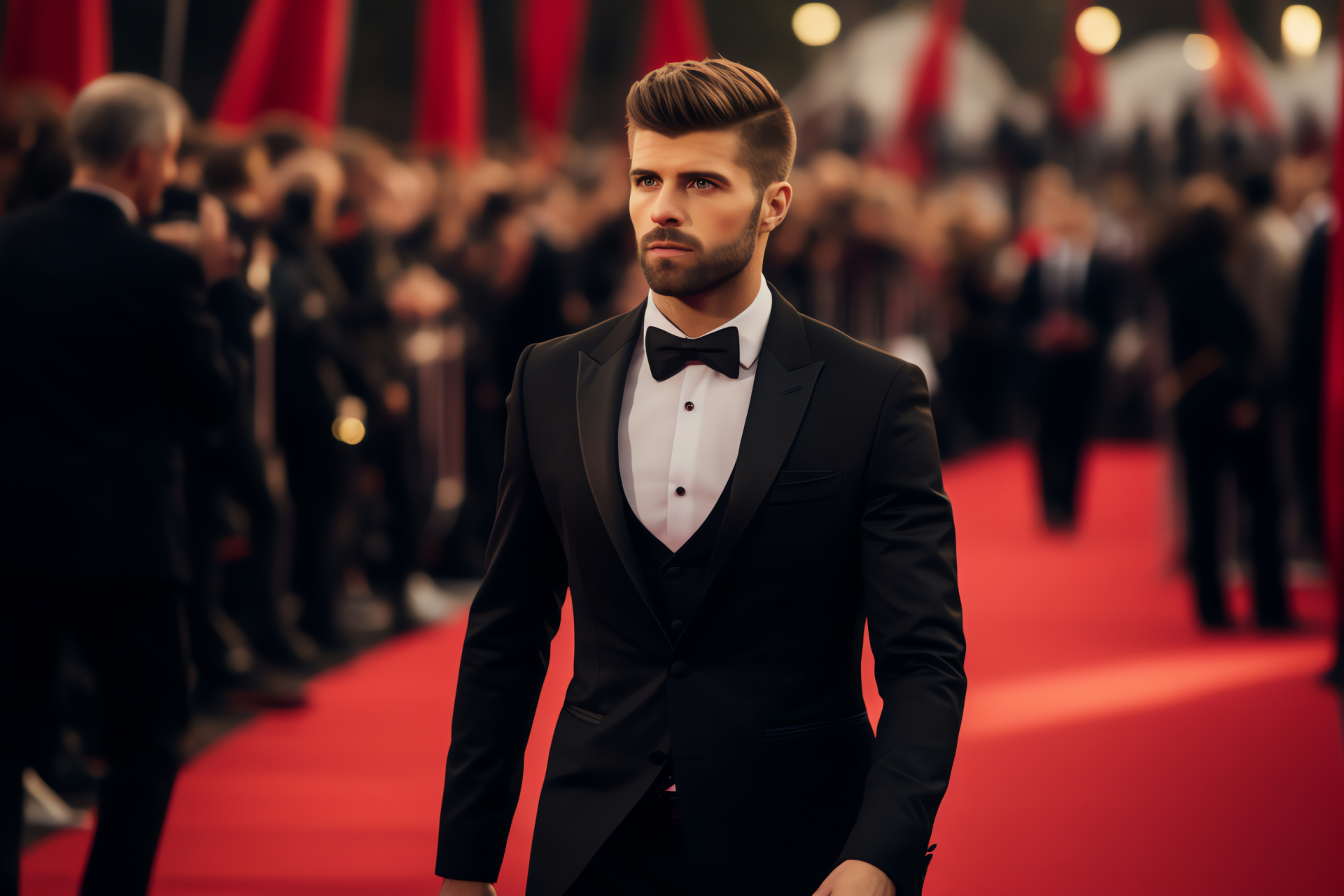 Gerard Piqu elegance, Red carpet event, Sharp-dressed sportsman, Fashionable public figure, High-profile athlete, HD Desktop Wallpaper