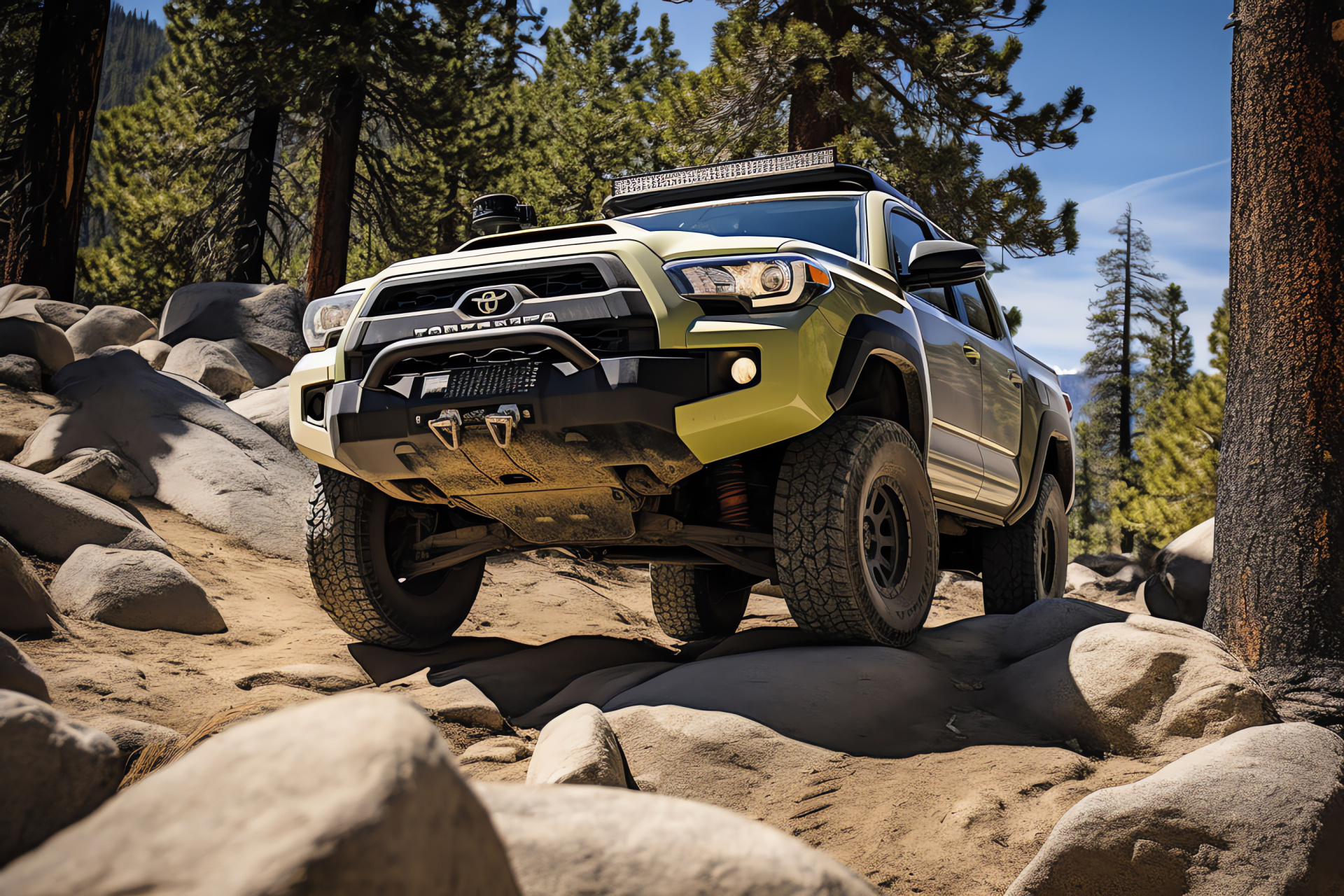 Toyota TRD mastery, Rubicon off-road adventure, Pro Series capability, SUV trail prowess, Rock navigating design, HD Desktop Wallpaper