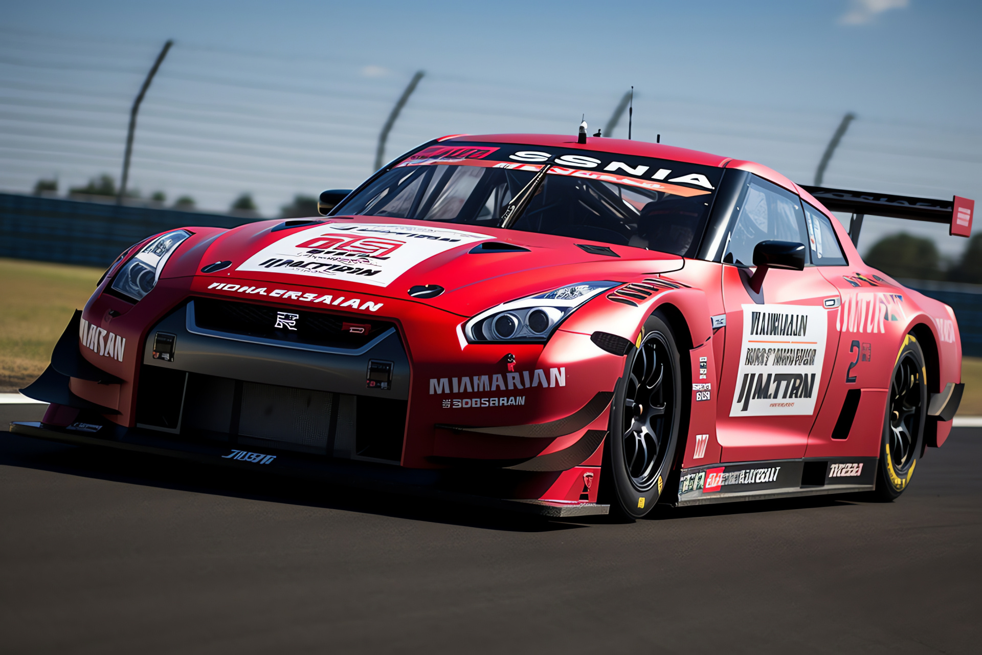 Nismo Nissan GT-R, Suzuka Circuit racing, Advanced car aerodynamics, Racing sponsor logos, Motorsport event, HD Desktop Image